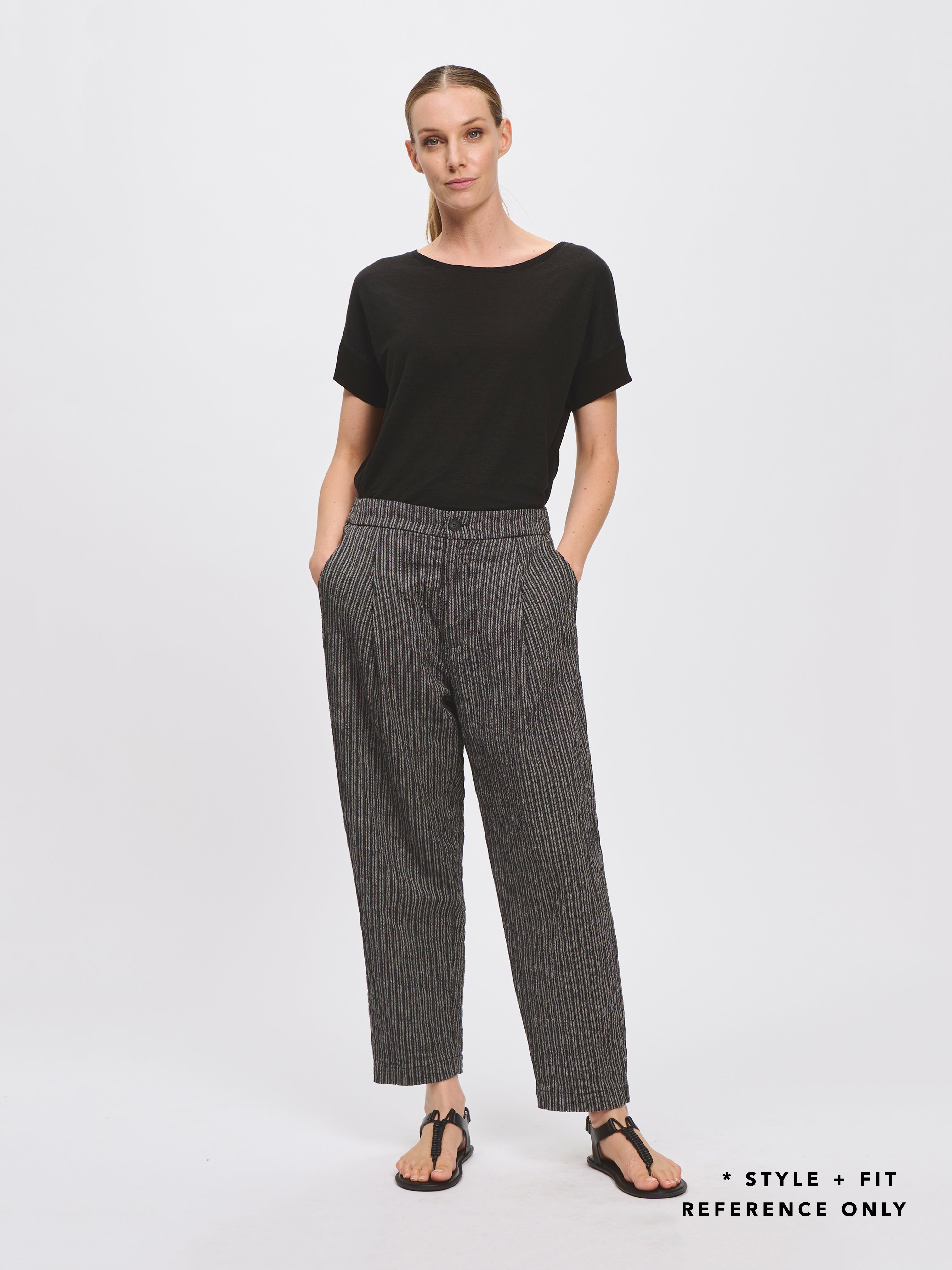 TEXTURED PANT TAUPE