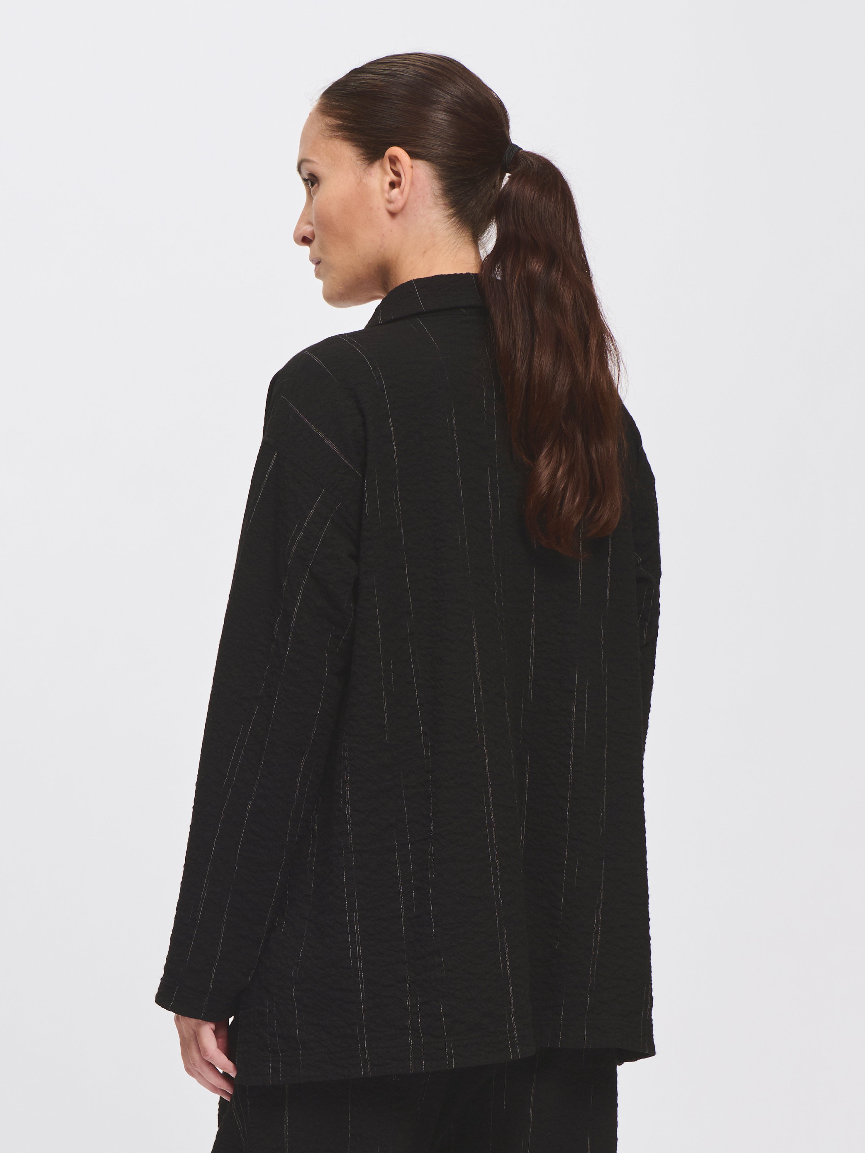 JACKET PENCIL STRIPE BLACK