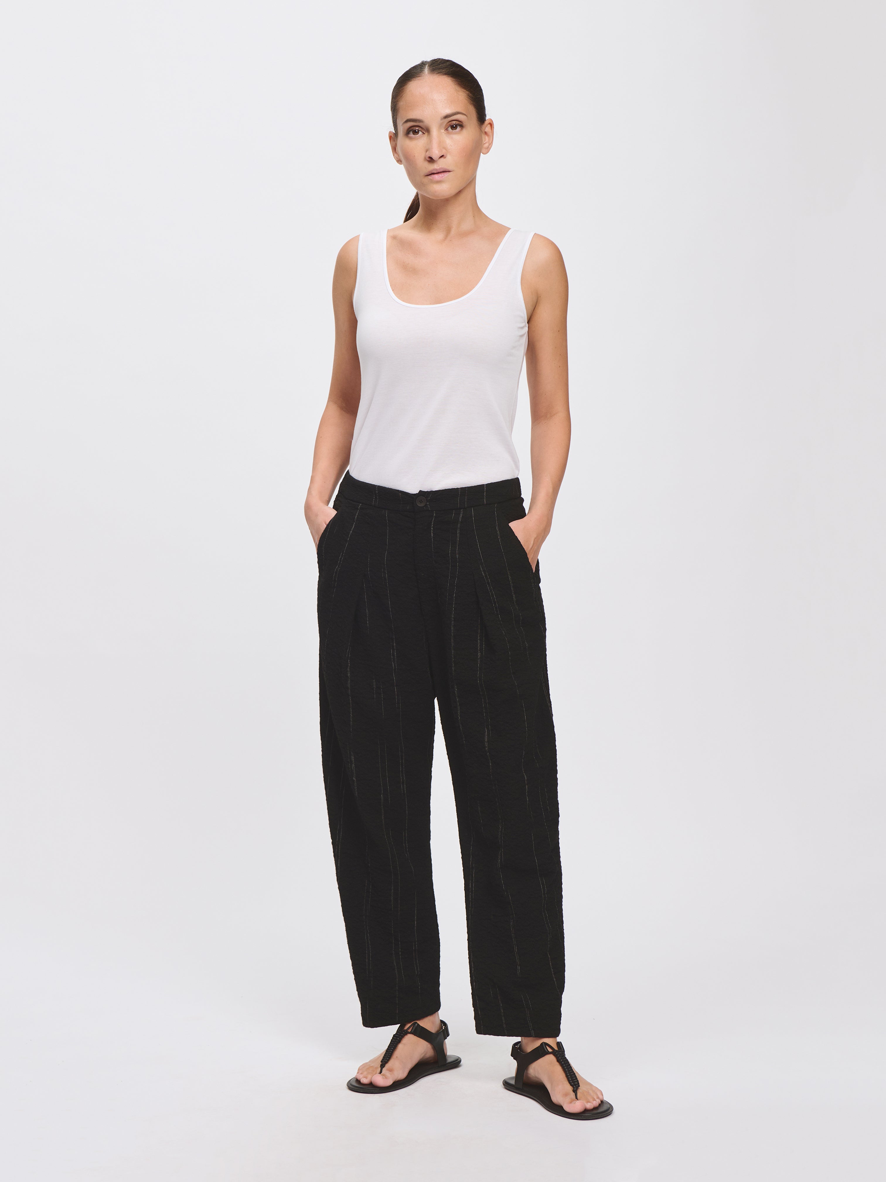 PANT PENCIL STRIPE BLACK