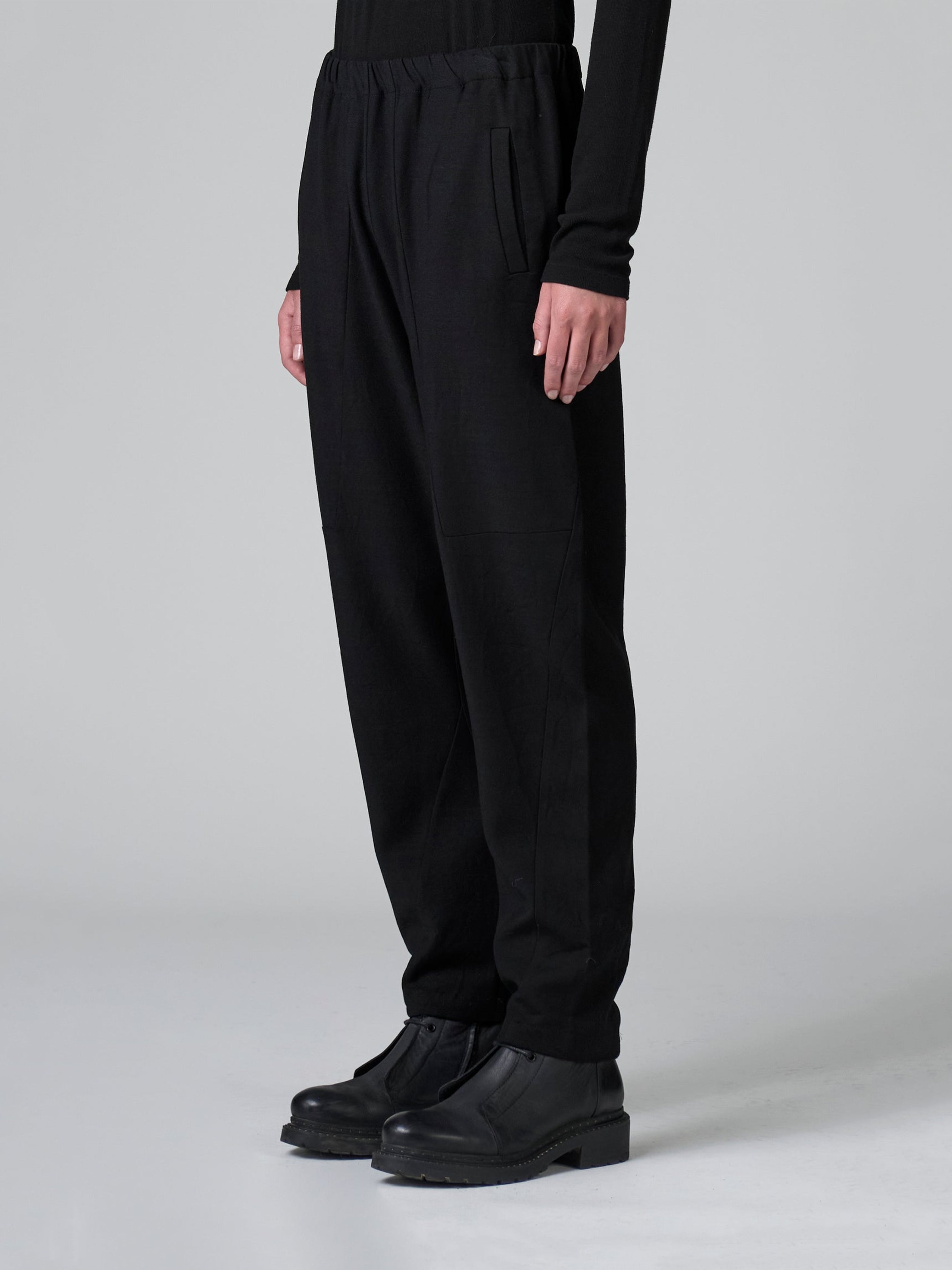 STRETCH WOOL BLEND PANT BLACK