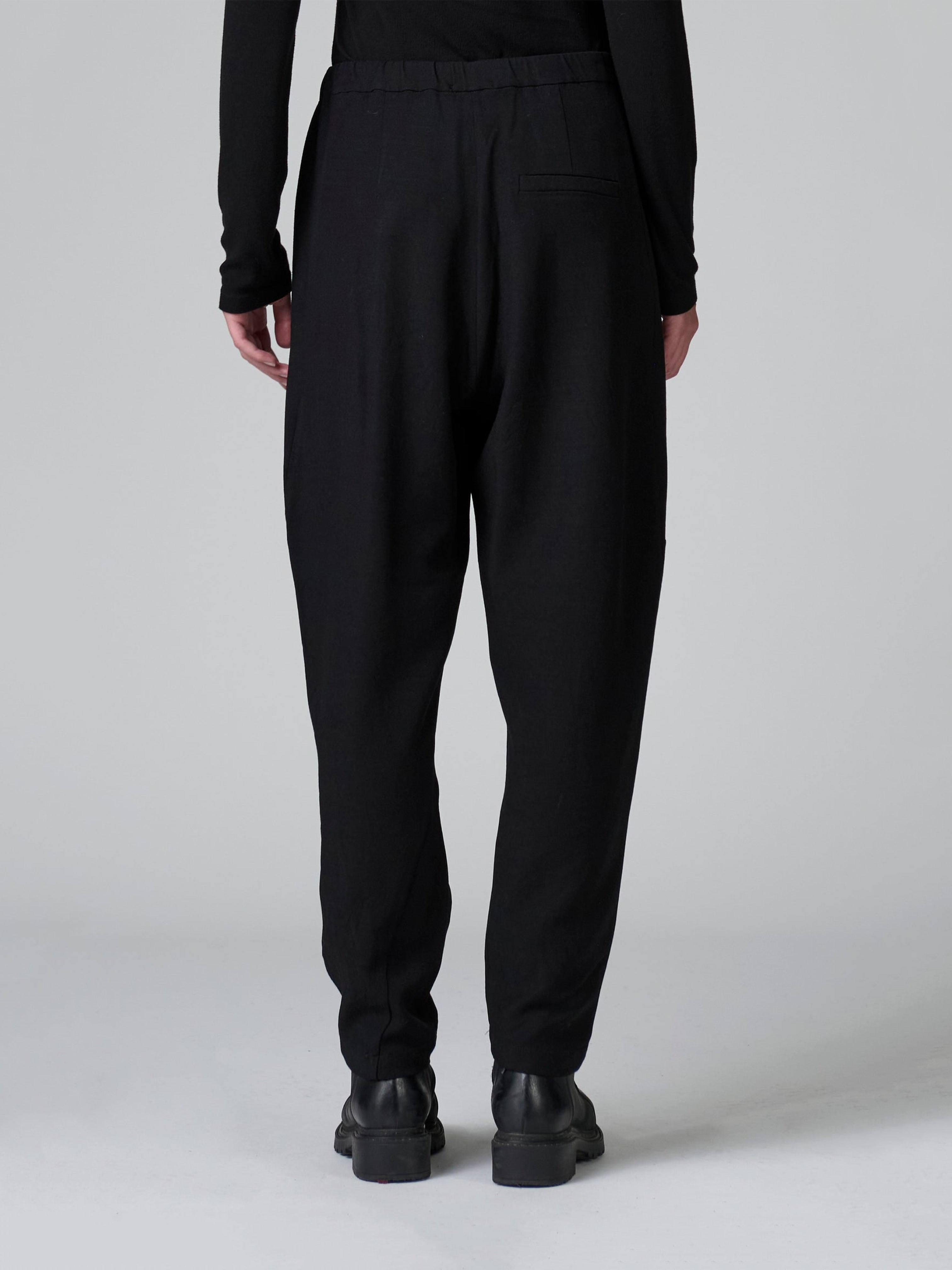 STRETCH WOOL BLEND PANT BLACK