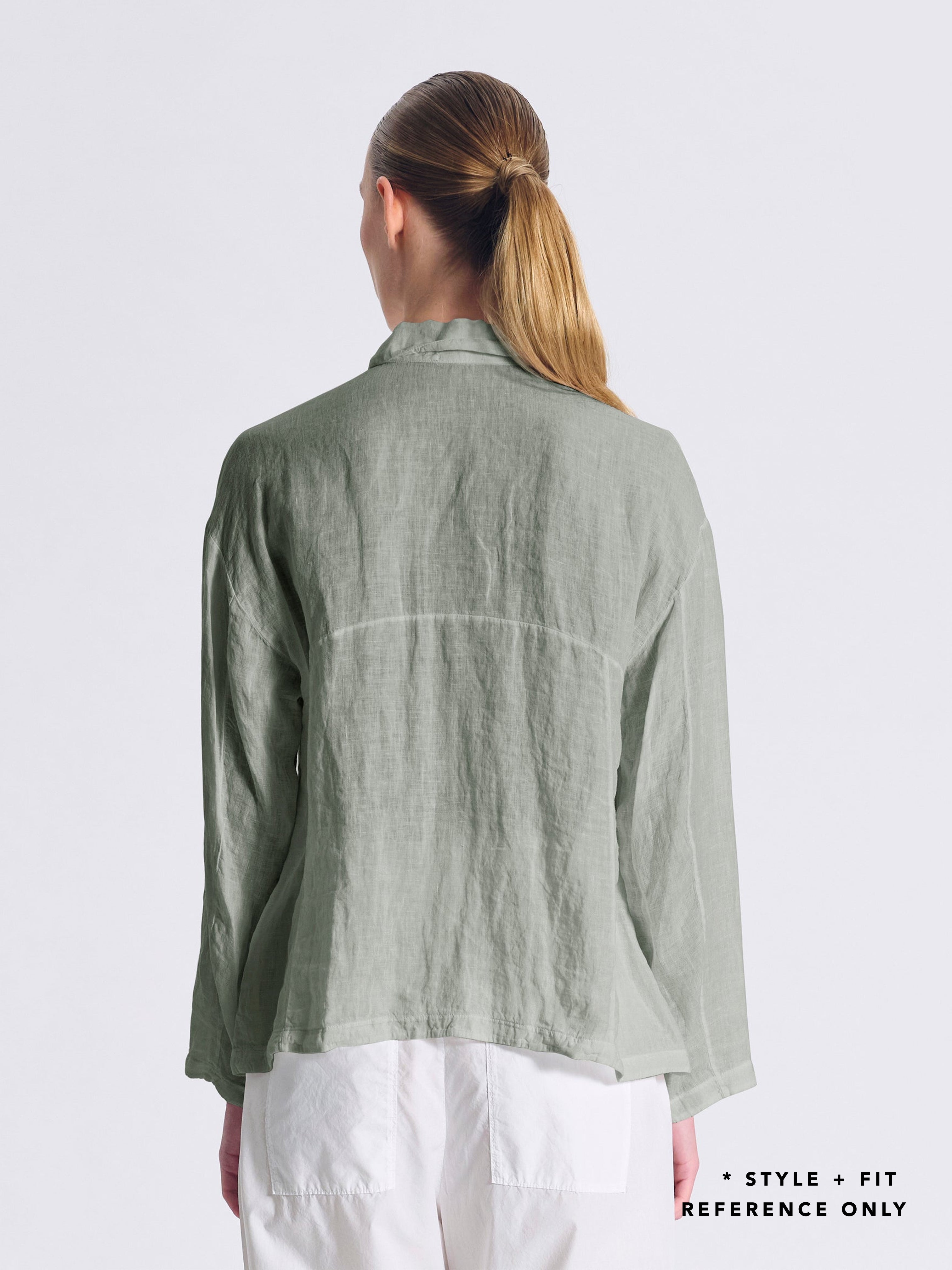 LINEN SHIRT BLUE SLATE