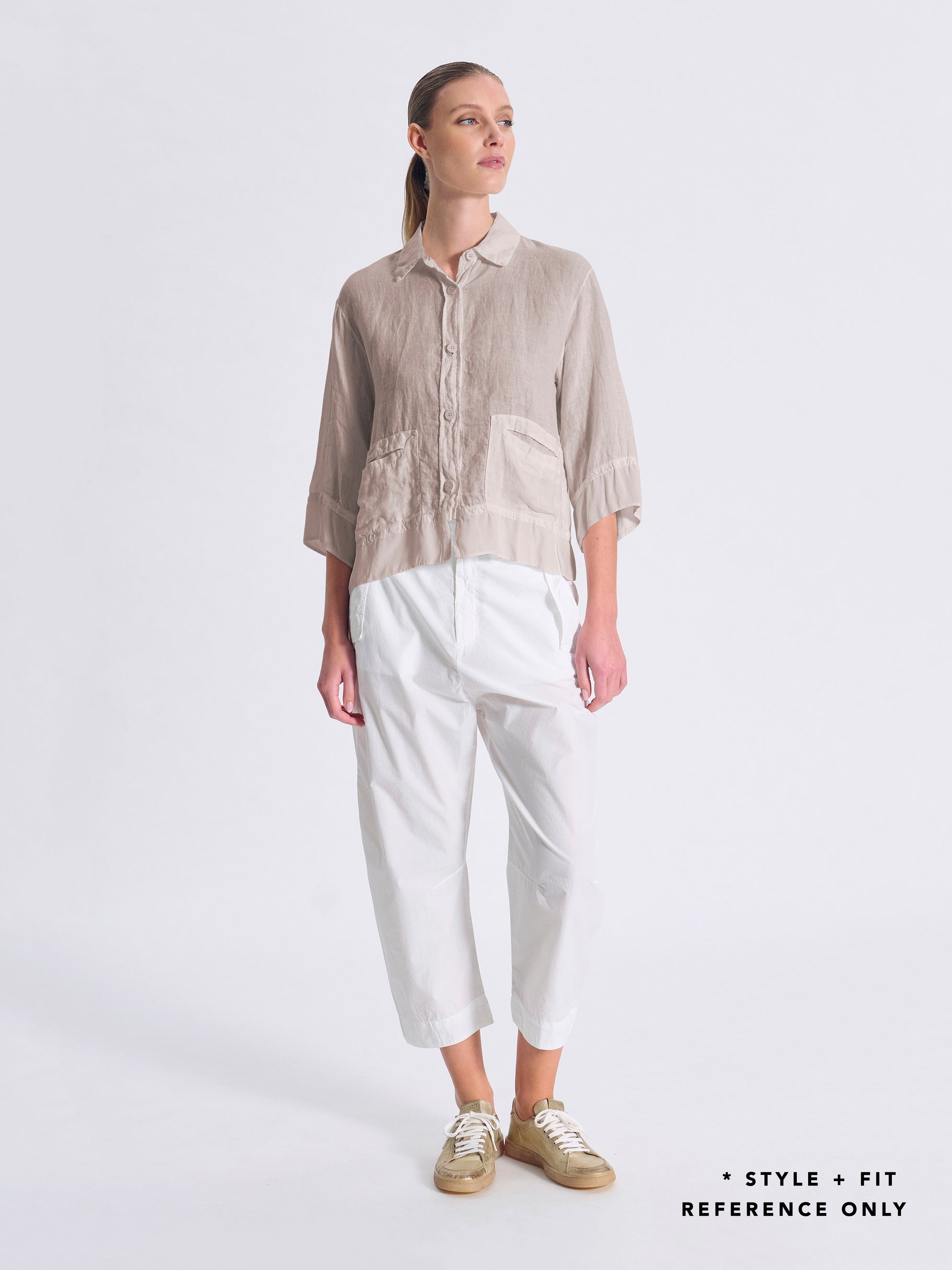 LINEN SHIRT JACKET NUT