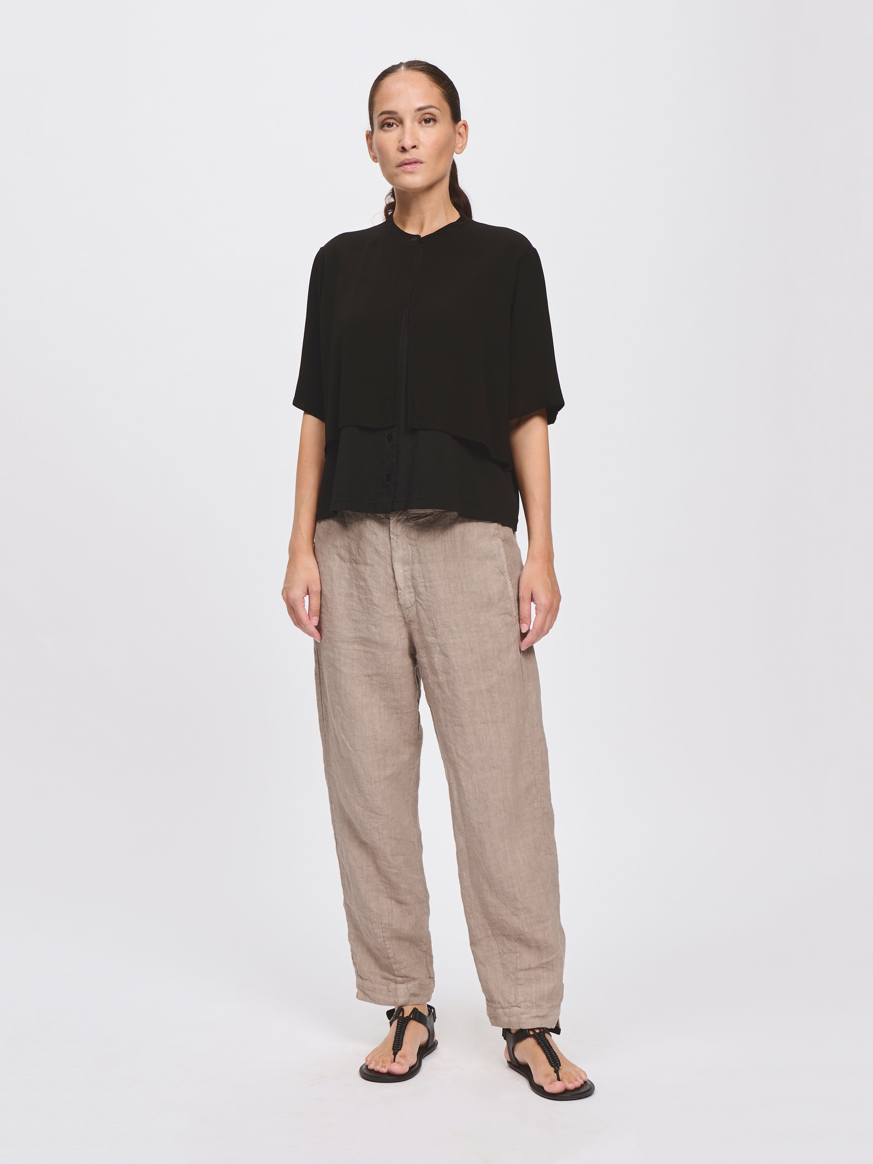 DOUBLE LAYER SHIRT BLACK