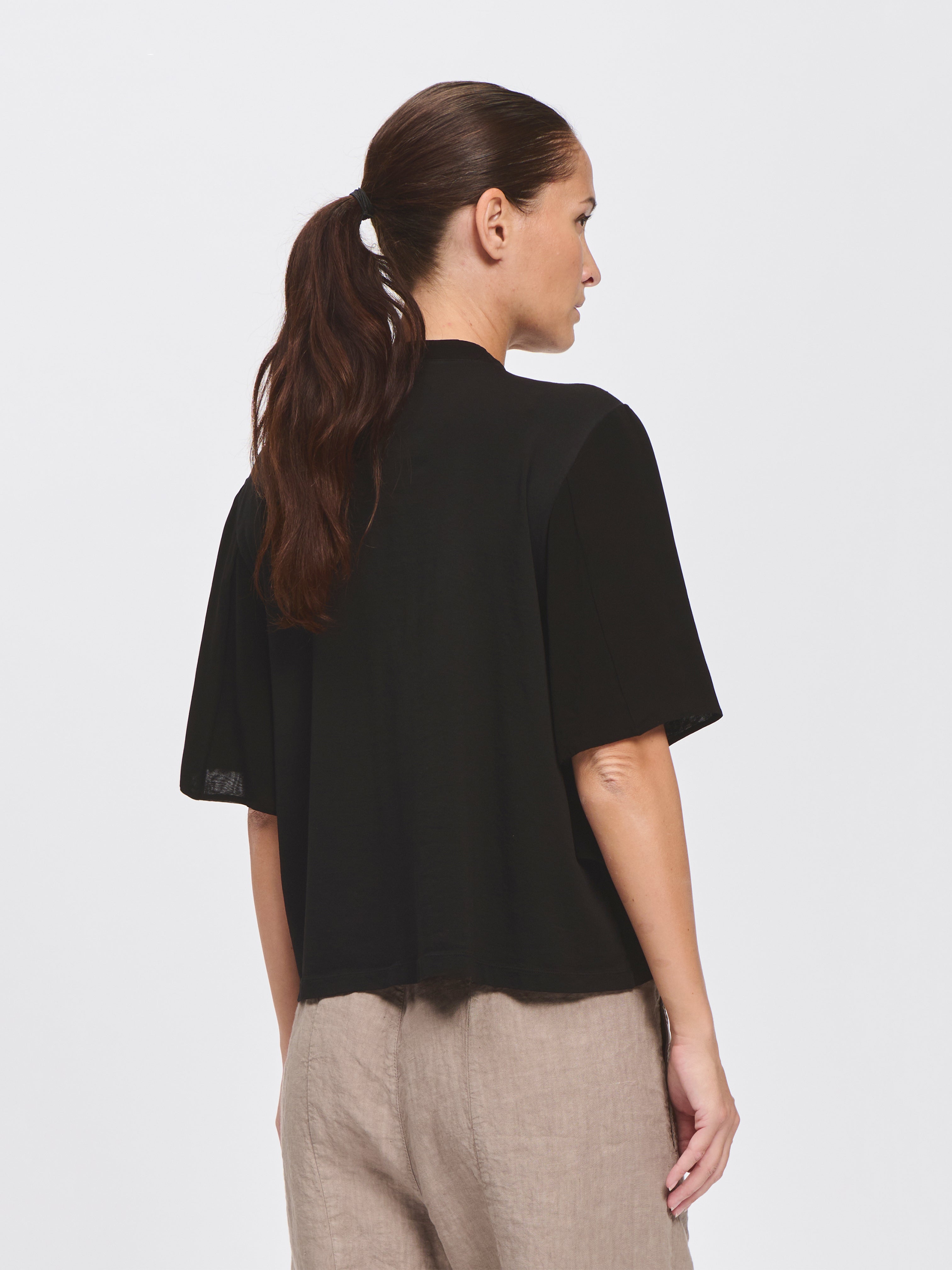DOUBLE LAYER SHIRT BLACK