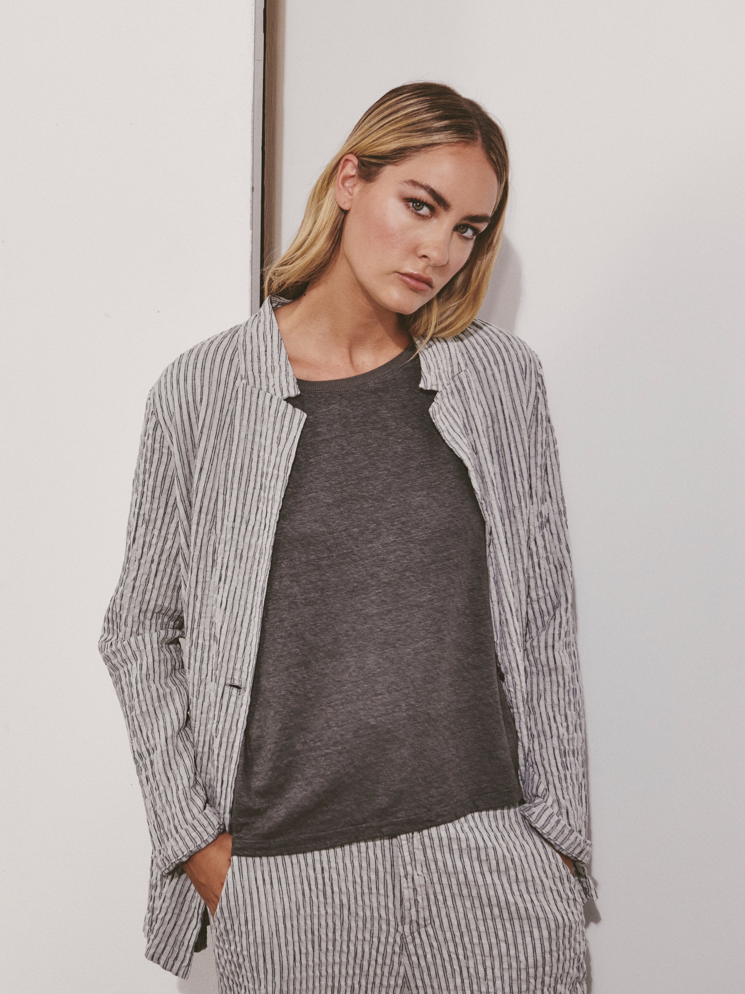 LINEN BOX TEE MUD