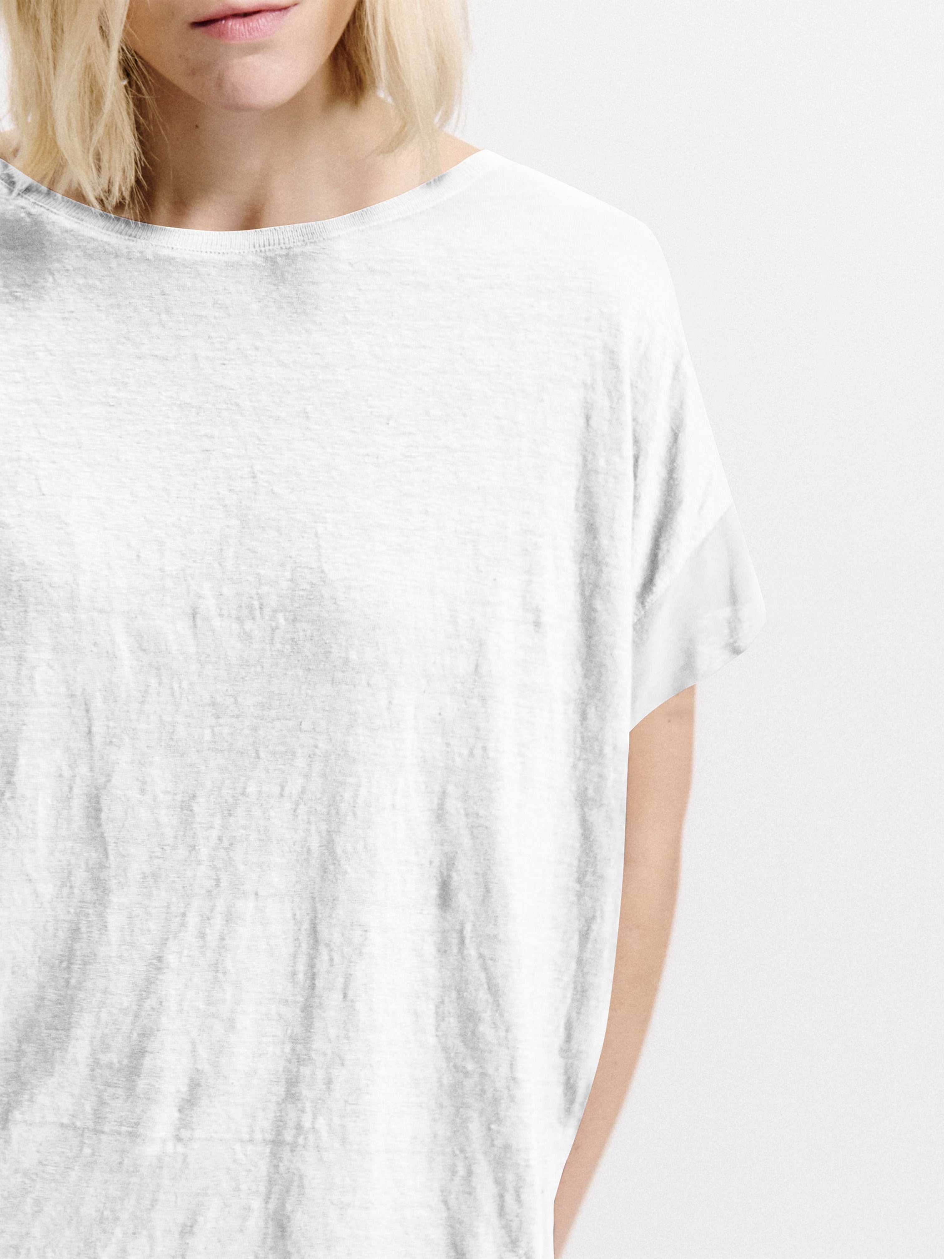 LINEN BOX TEE WHITE