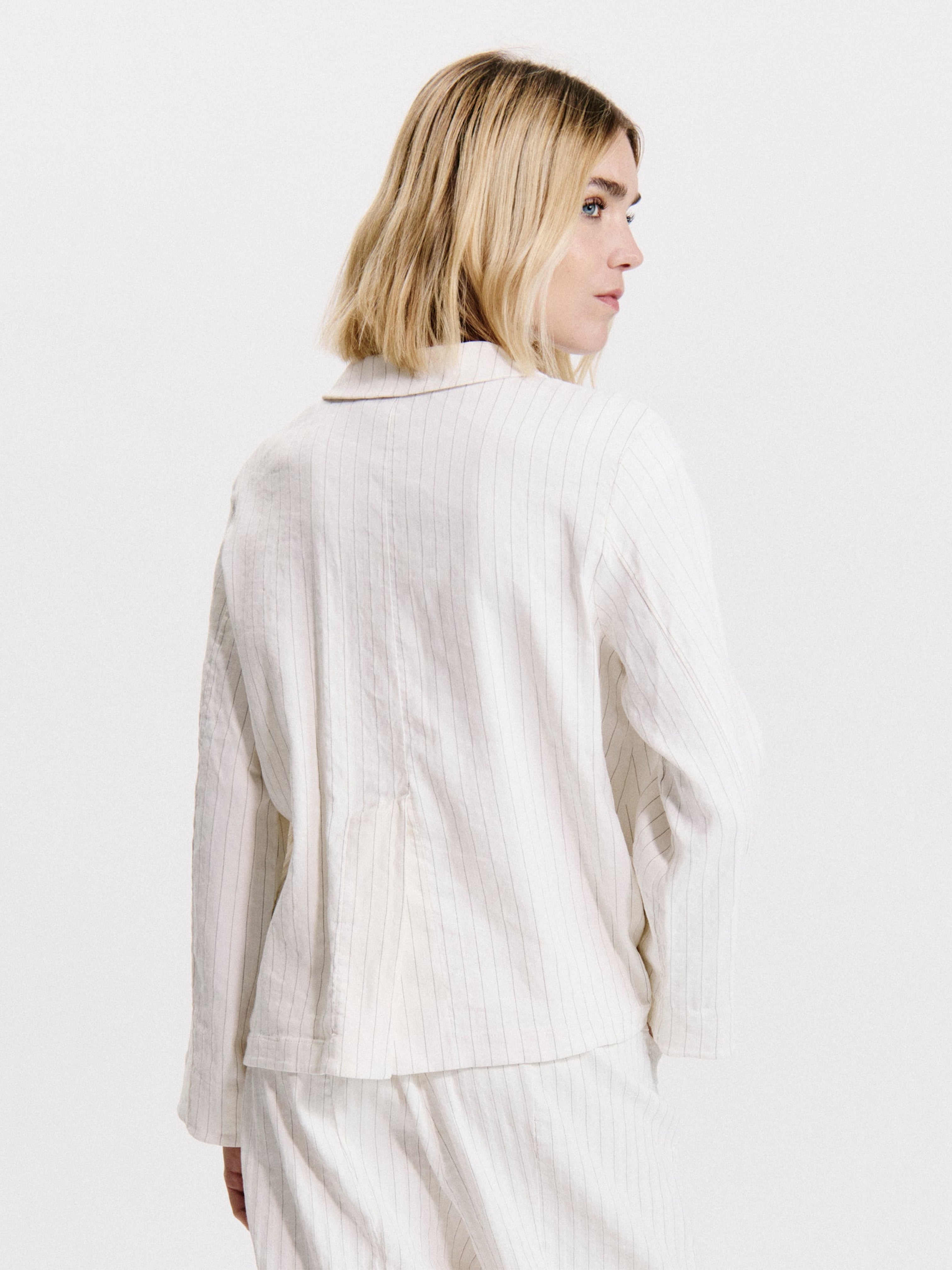 PINSTRIPE JACKET MILK