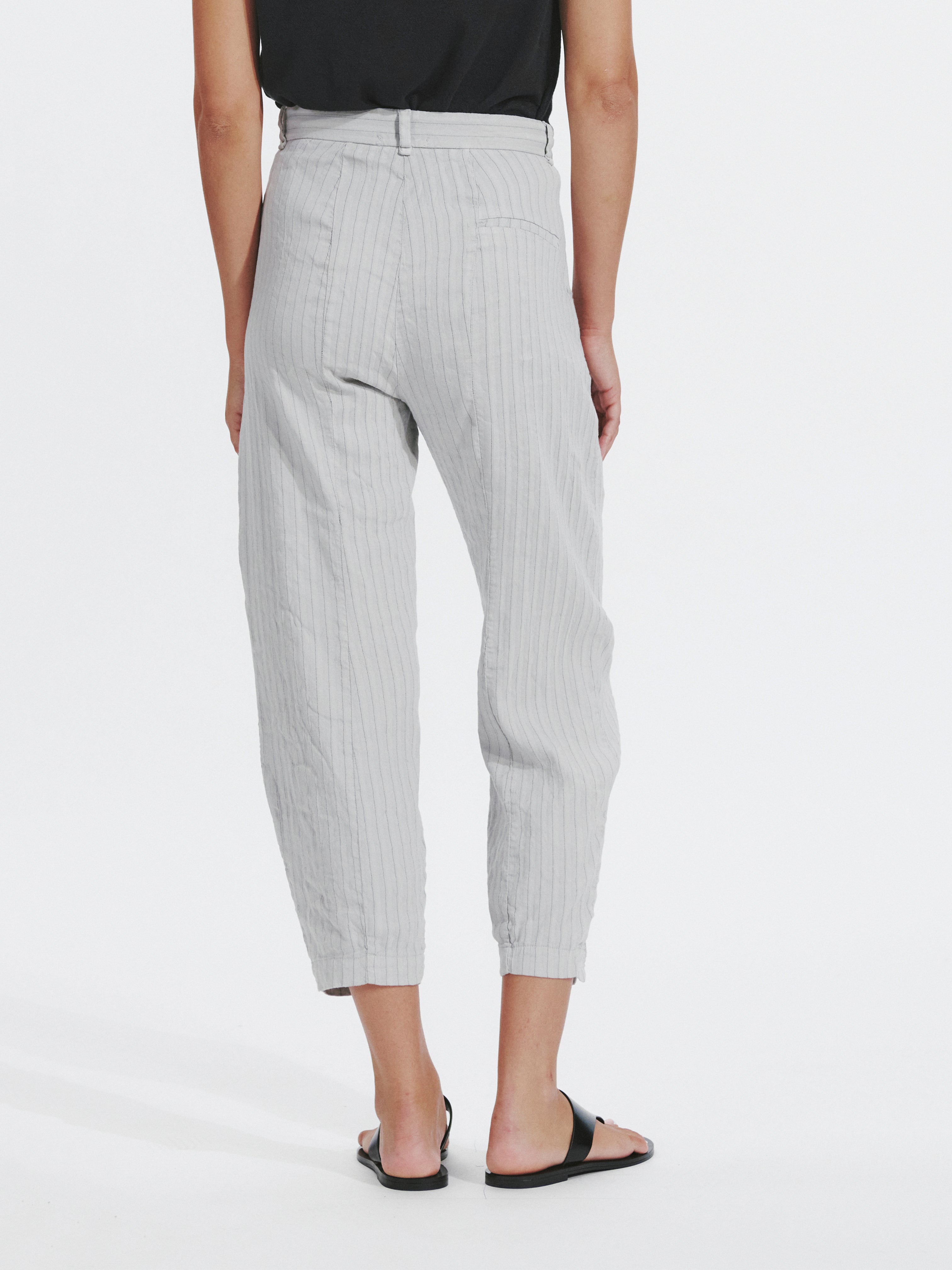 PINSTRIPE SIGNATURE PANT PEARL GREY