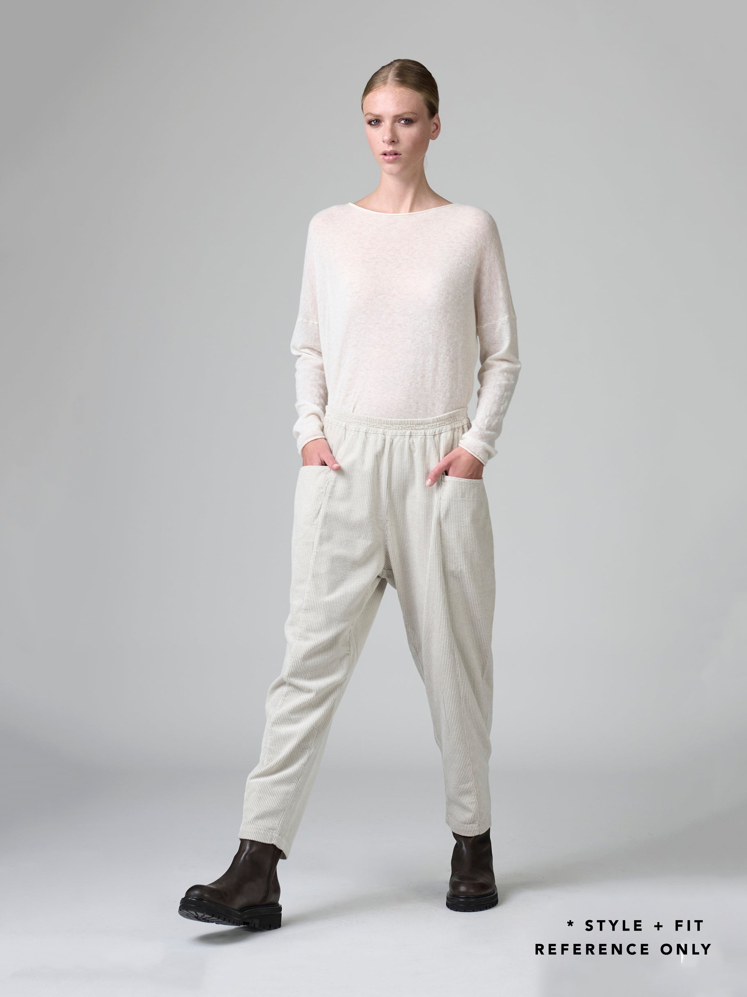 CORD PANT STONE