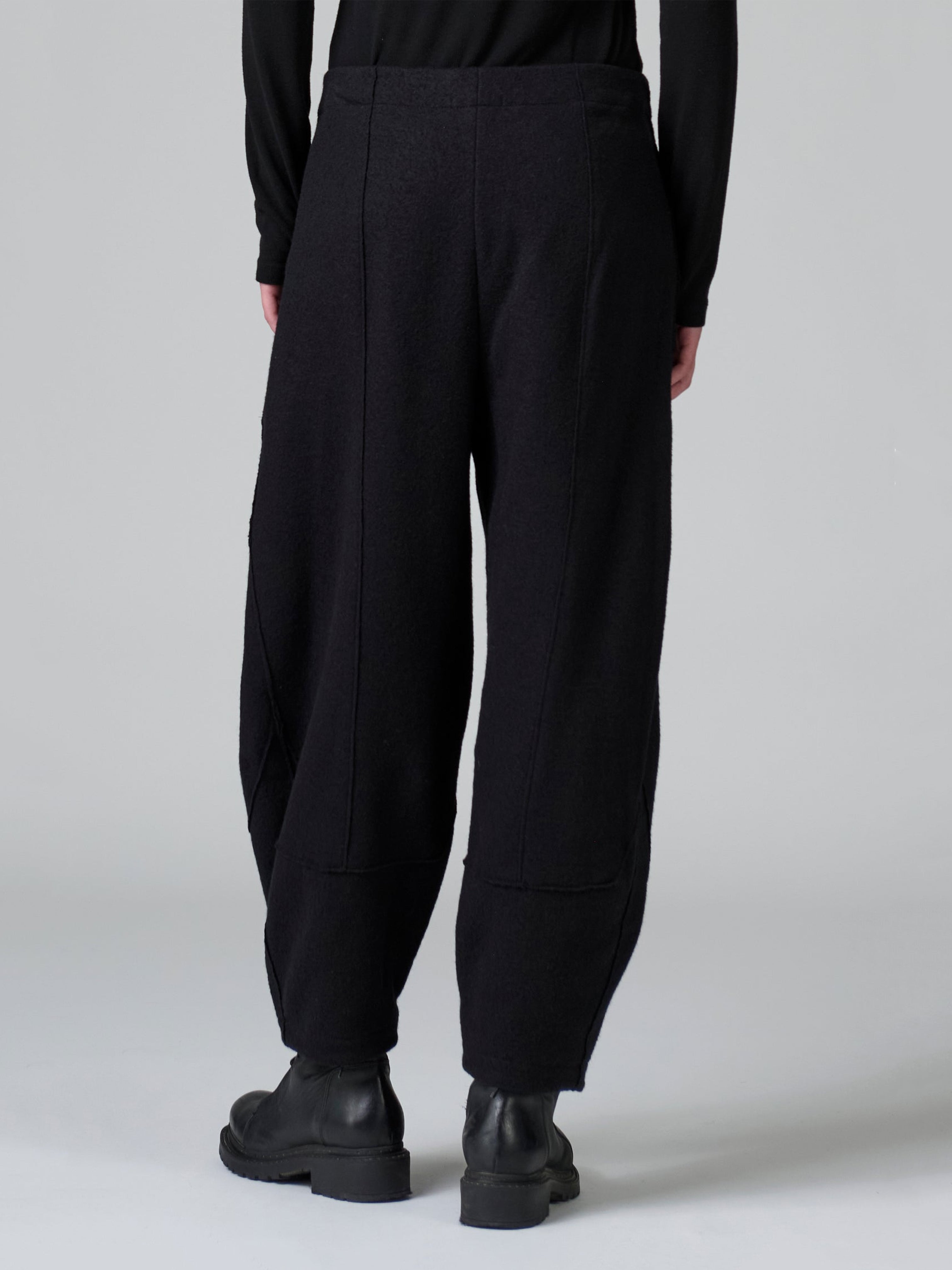 FELTED WOOL PANT BLACK