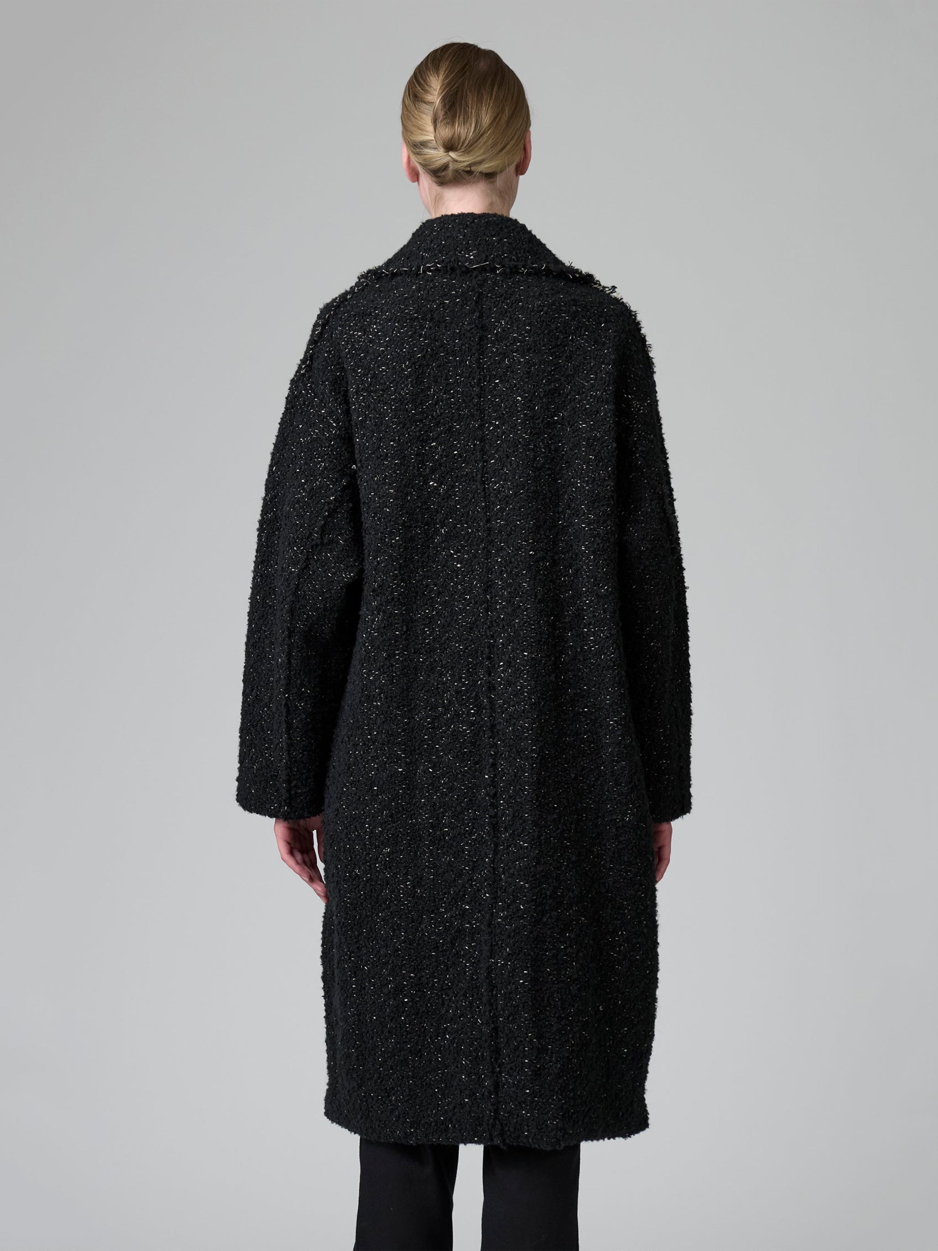 BOUCLE COAT BLACK