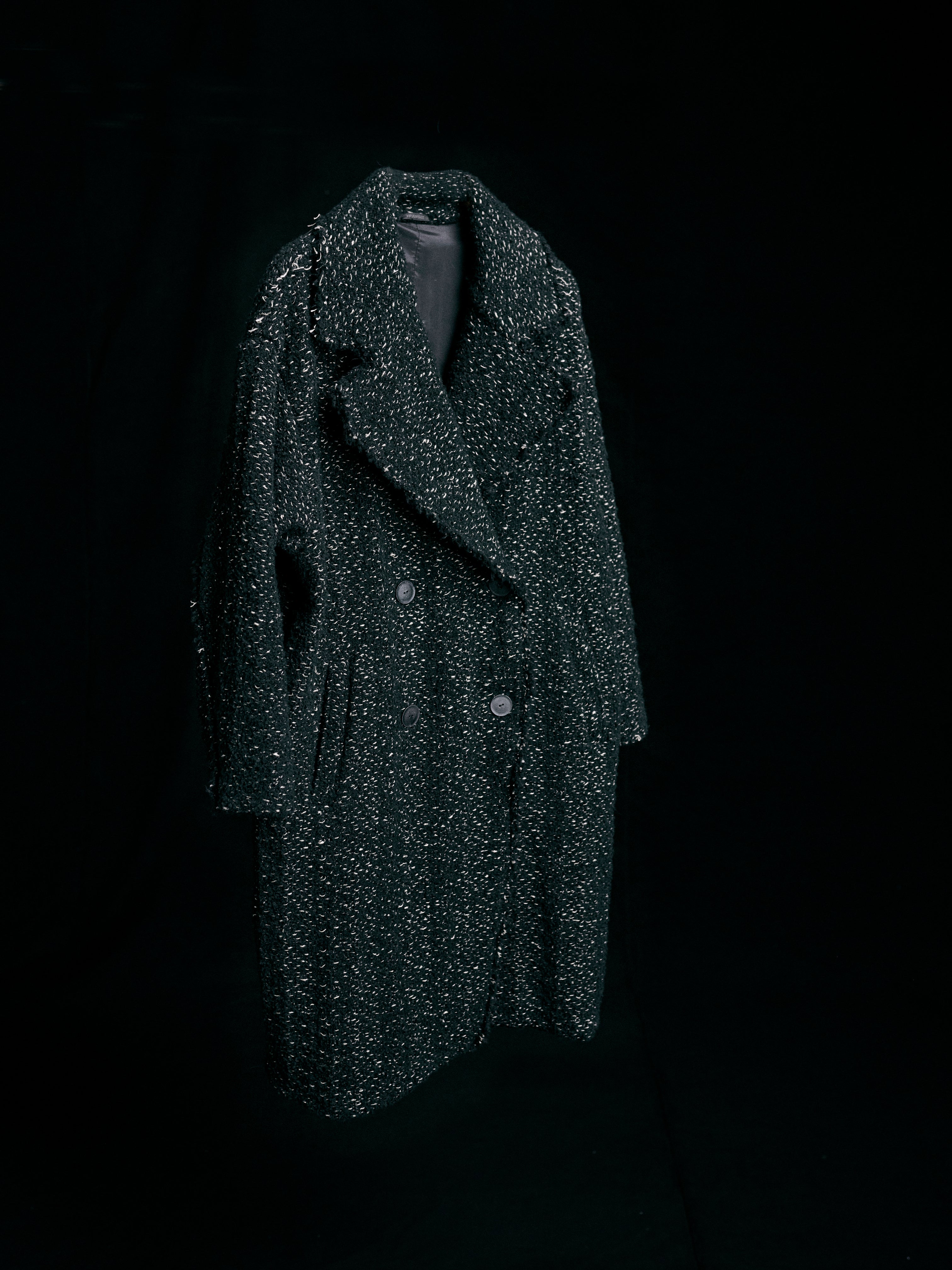 BOUCLE COAT BLACK