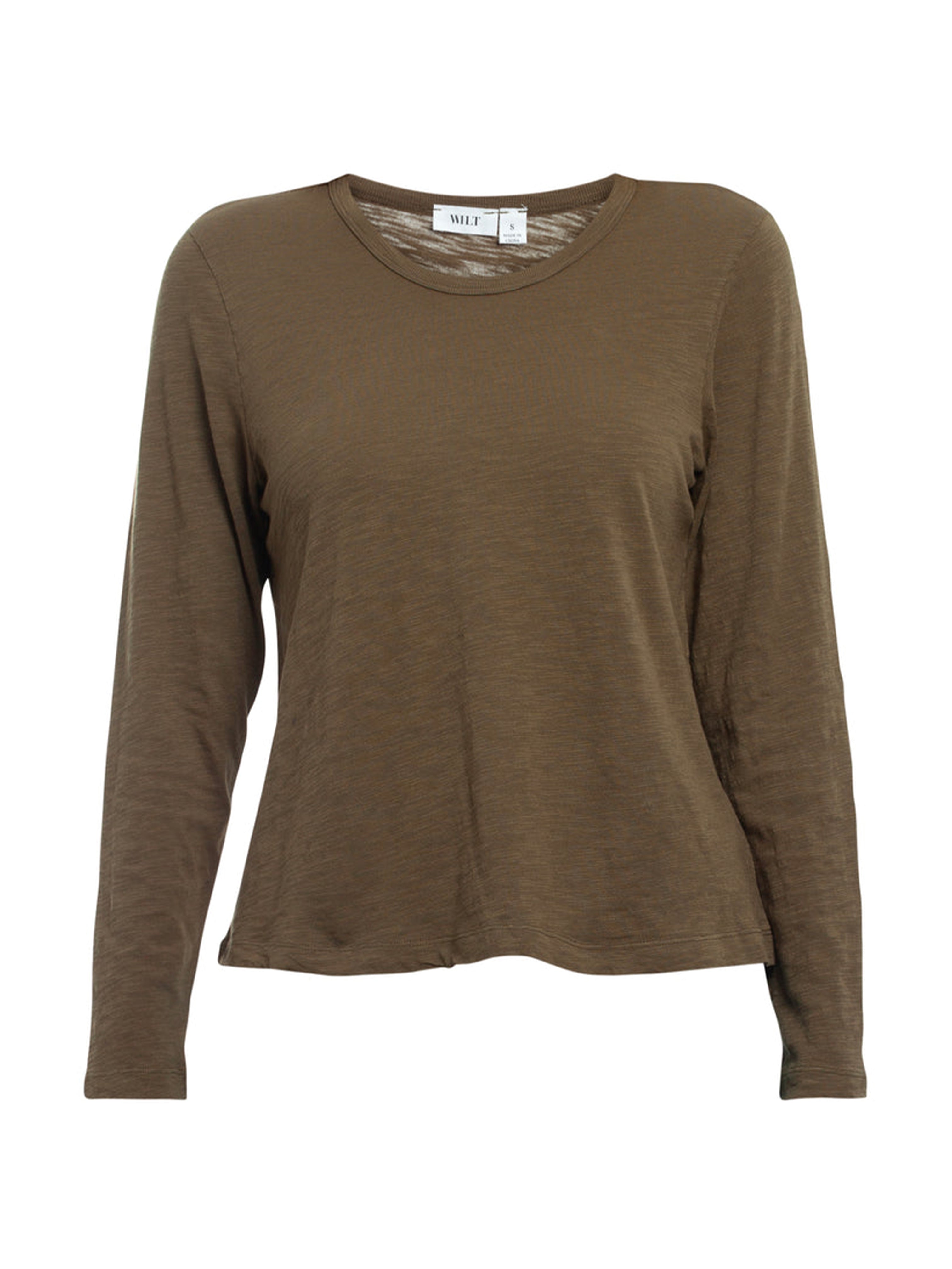 BASIC CREW L/S T SHIRT DARK OLIVE