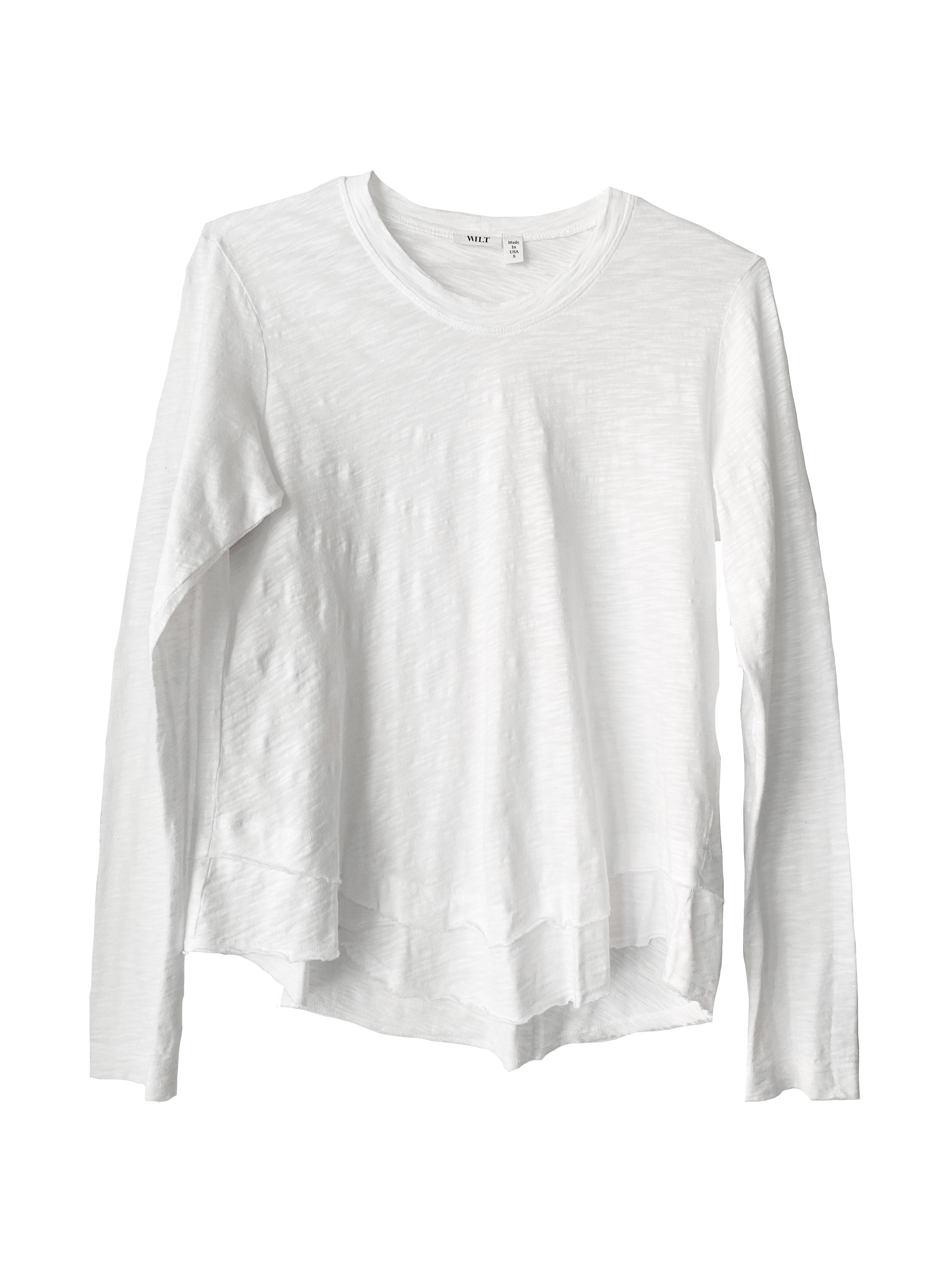 MOCK LAYER L/S T SHIRT WHITE