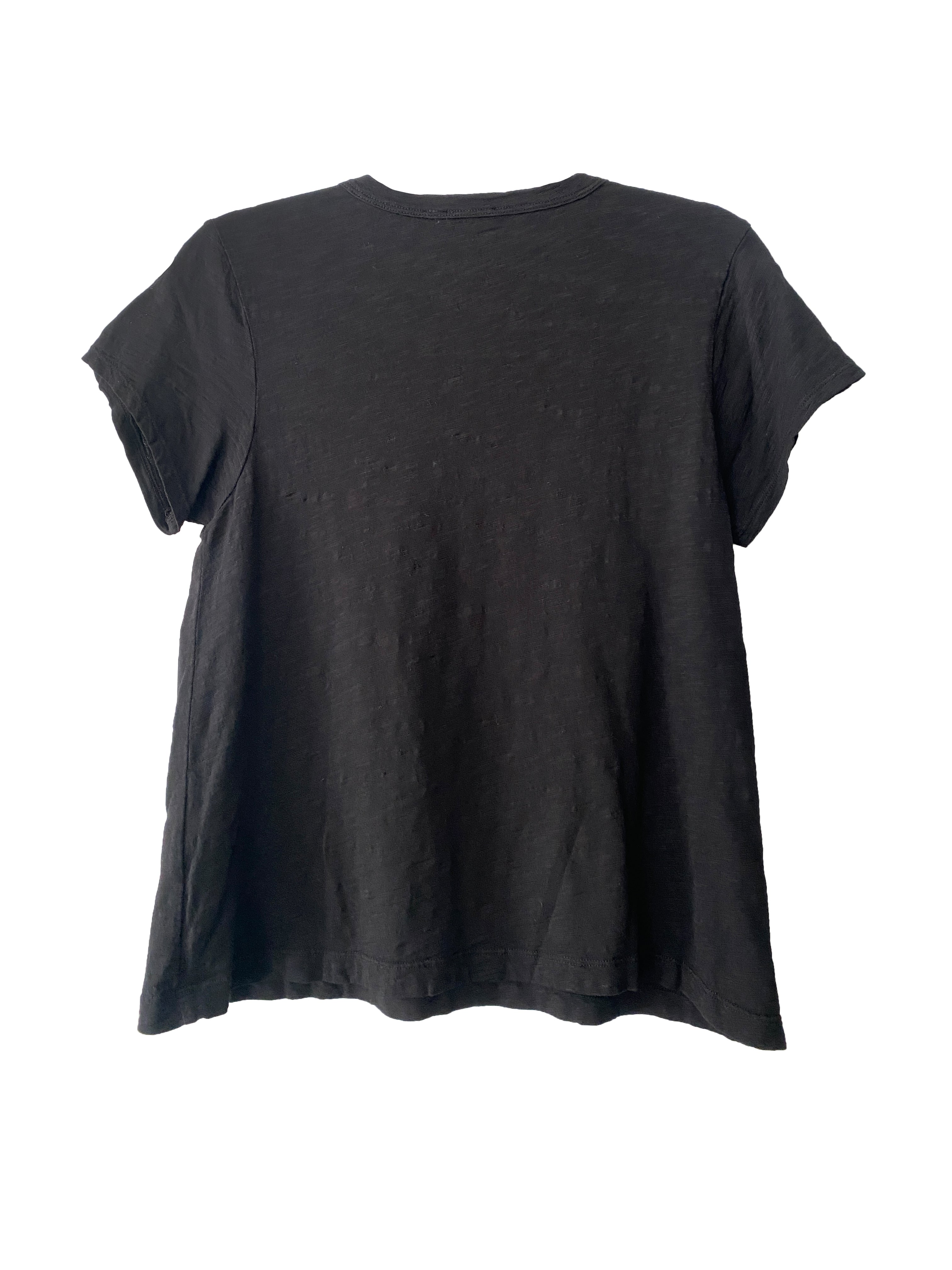 V NECK BASIC S/S T SHIRT BLACK