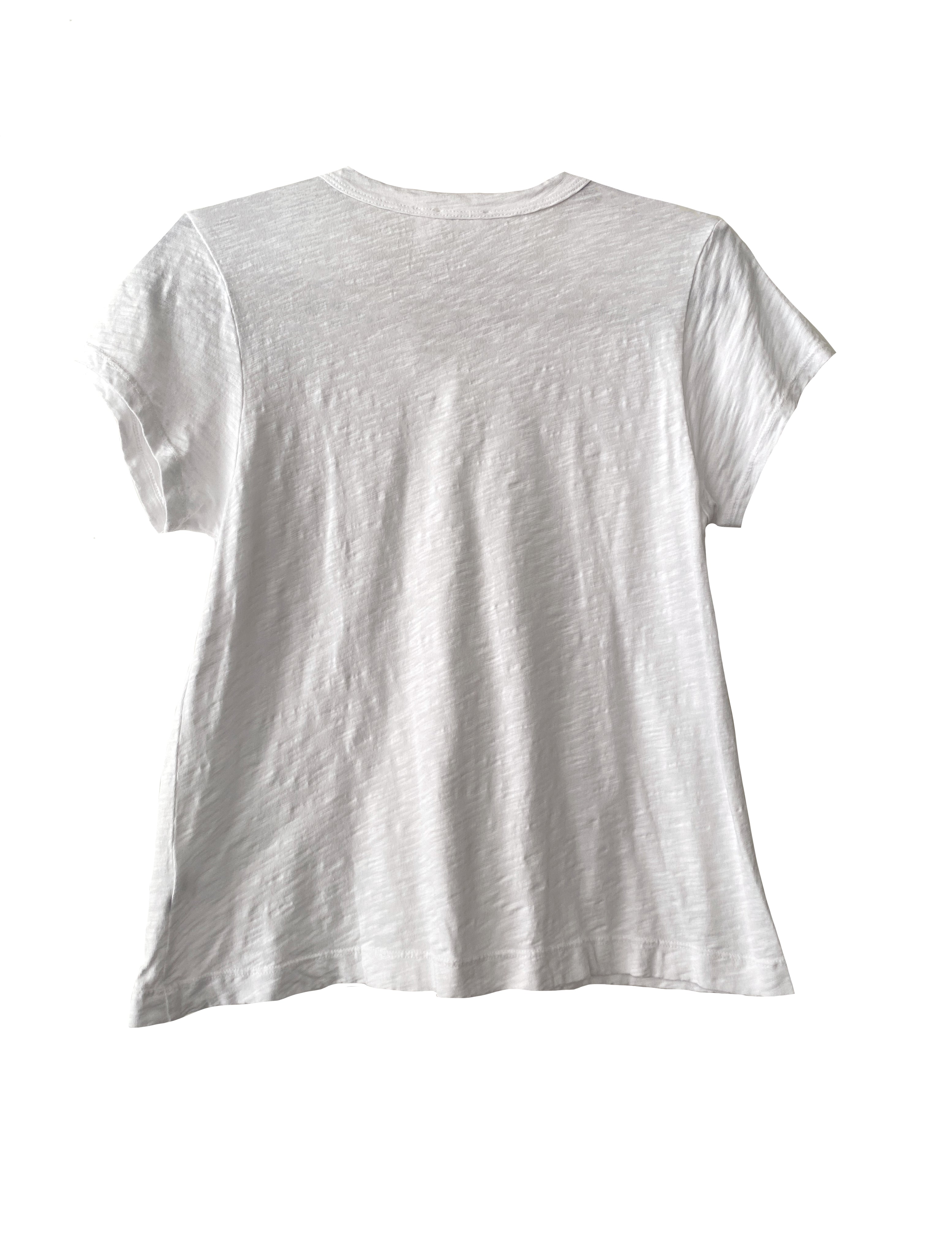 V NECK BASIC S/S T SHIRT WHITE