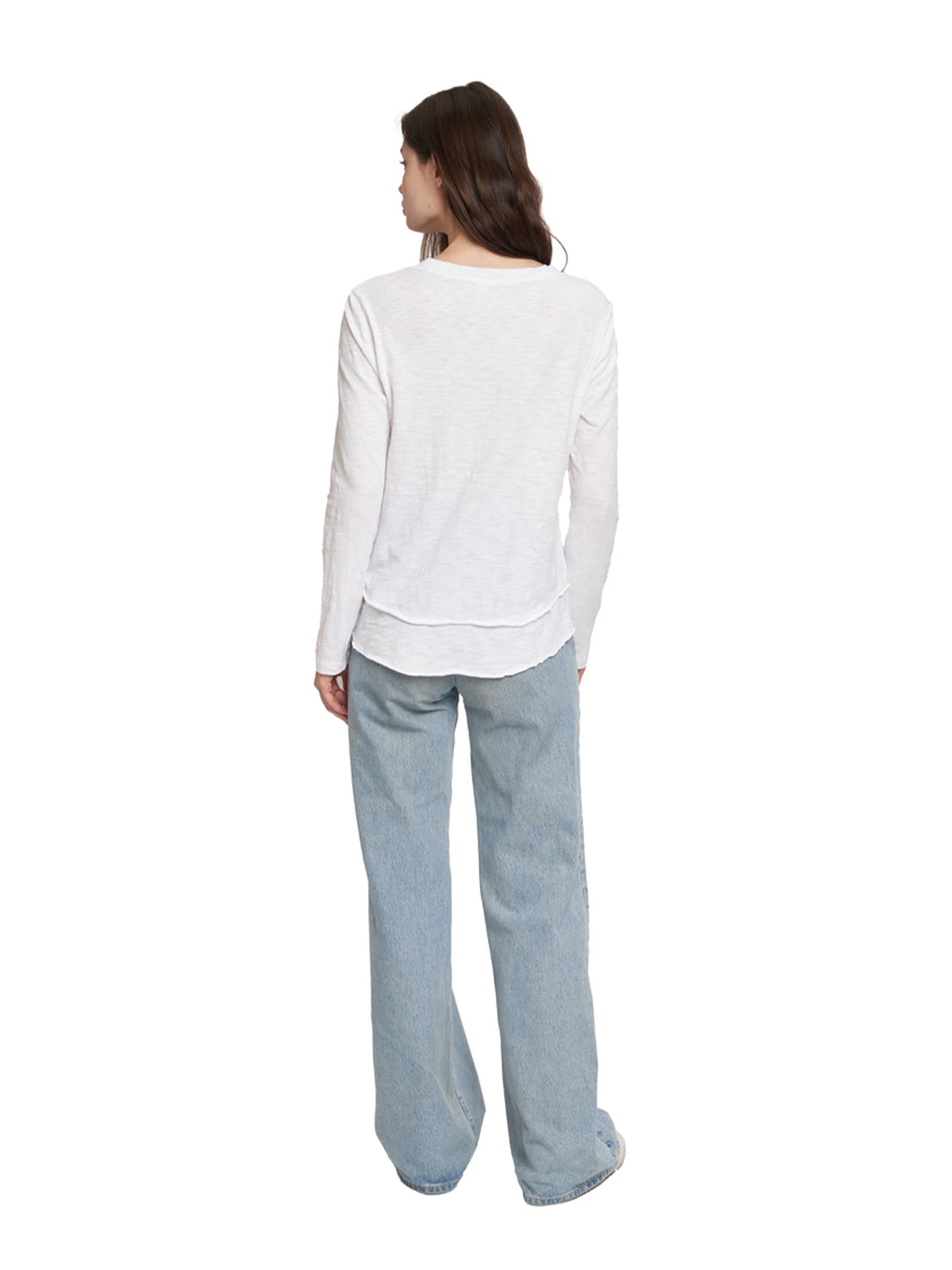 MOCK LAYER L/S T SHIRT WHITE