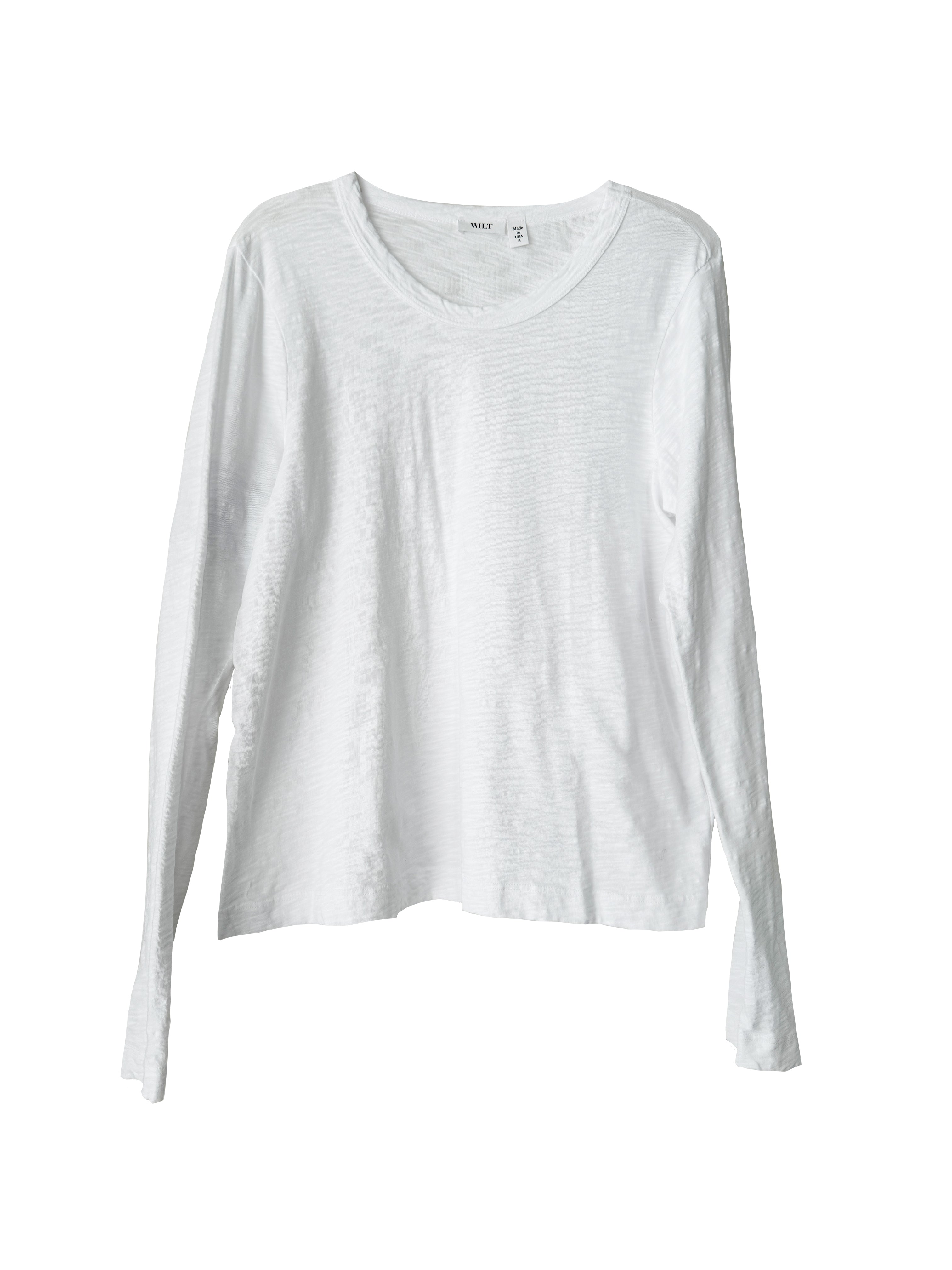 BASIC CREW L/S T SHIRT WHITE