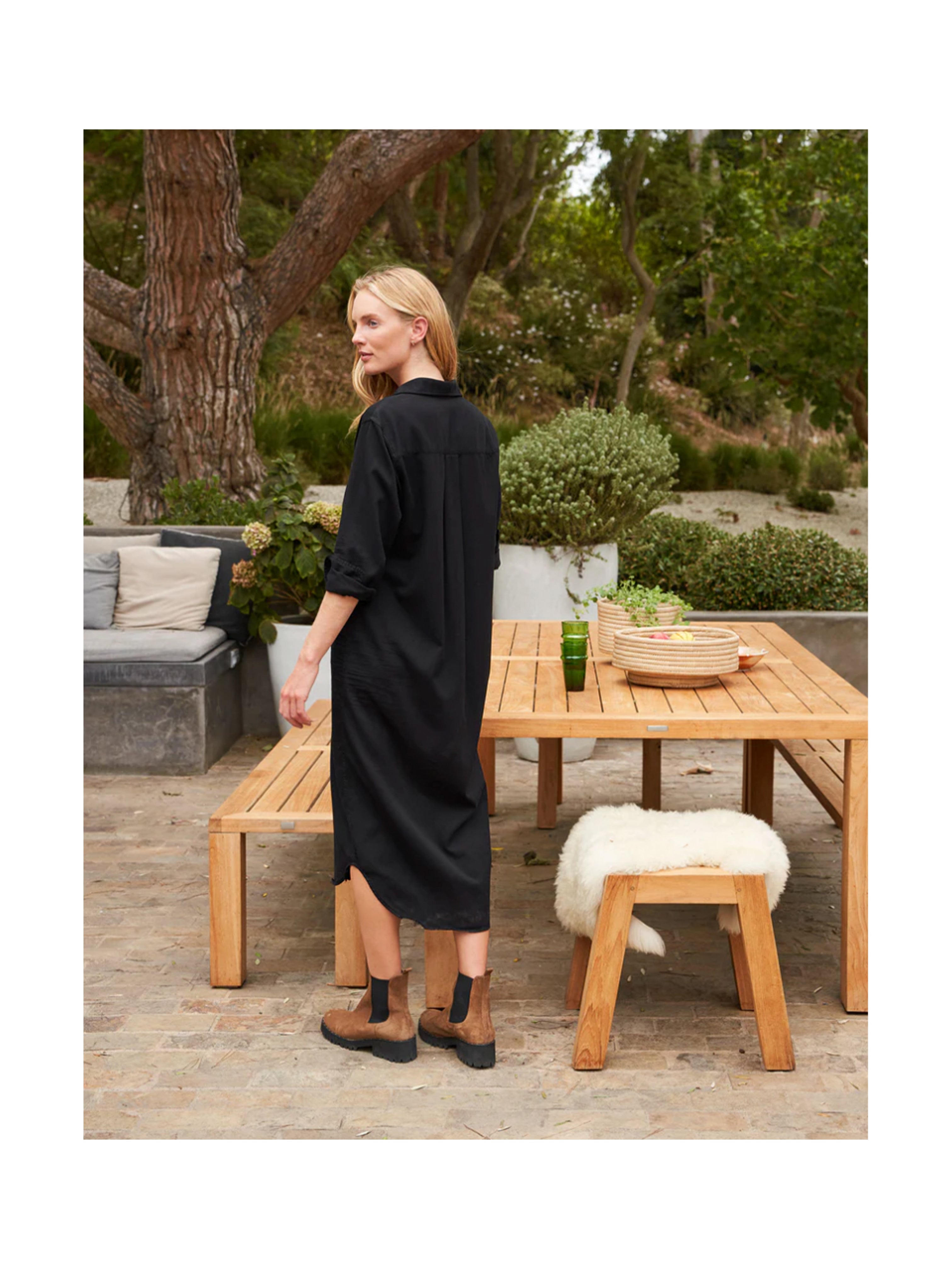 RORY SHIRT DRESS DENIM BLACK