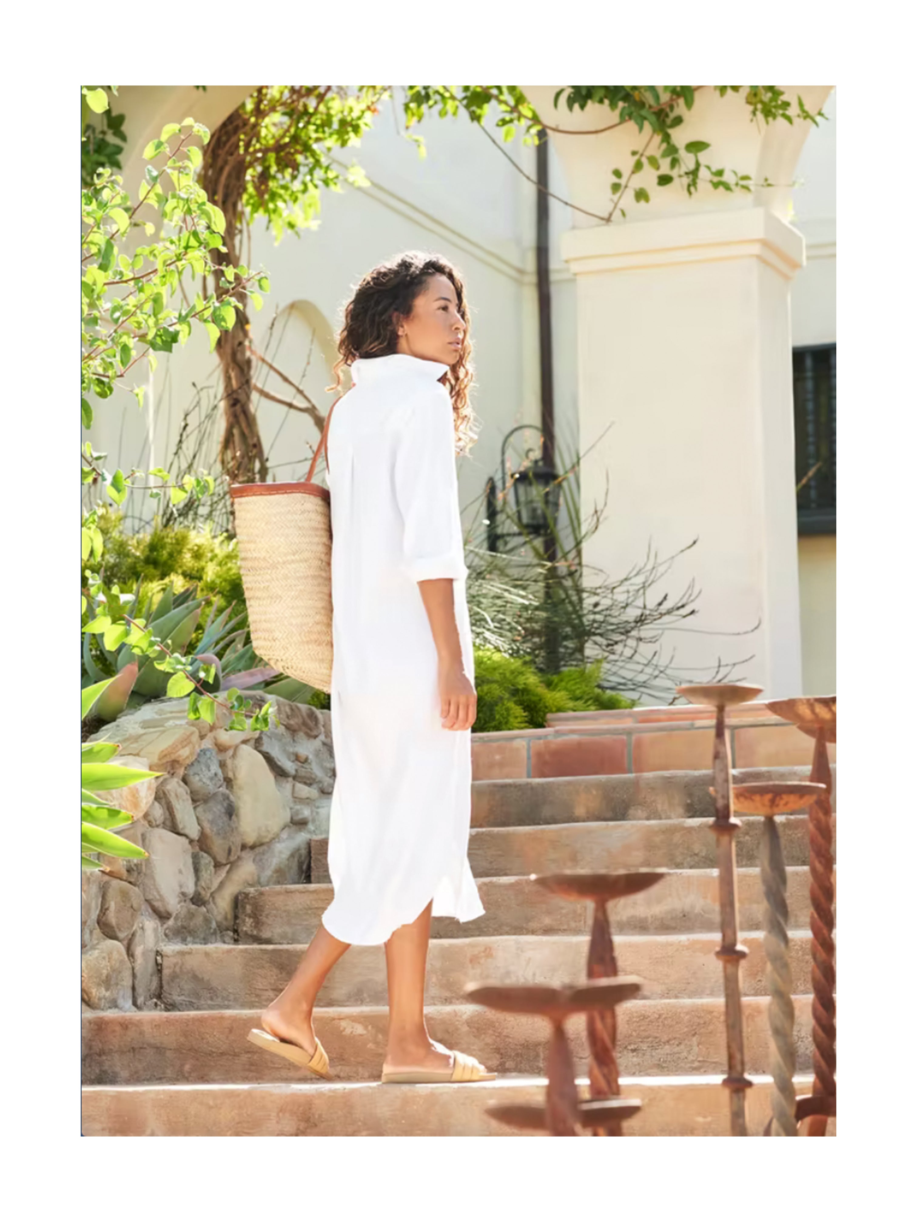 RORY SHIRT DRESS DENIM WHITE