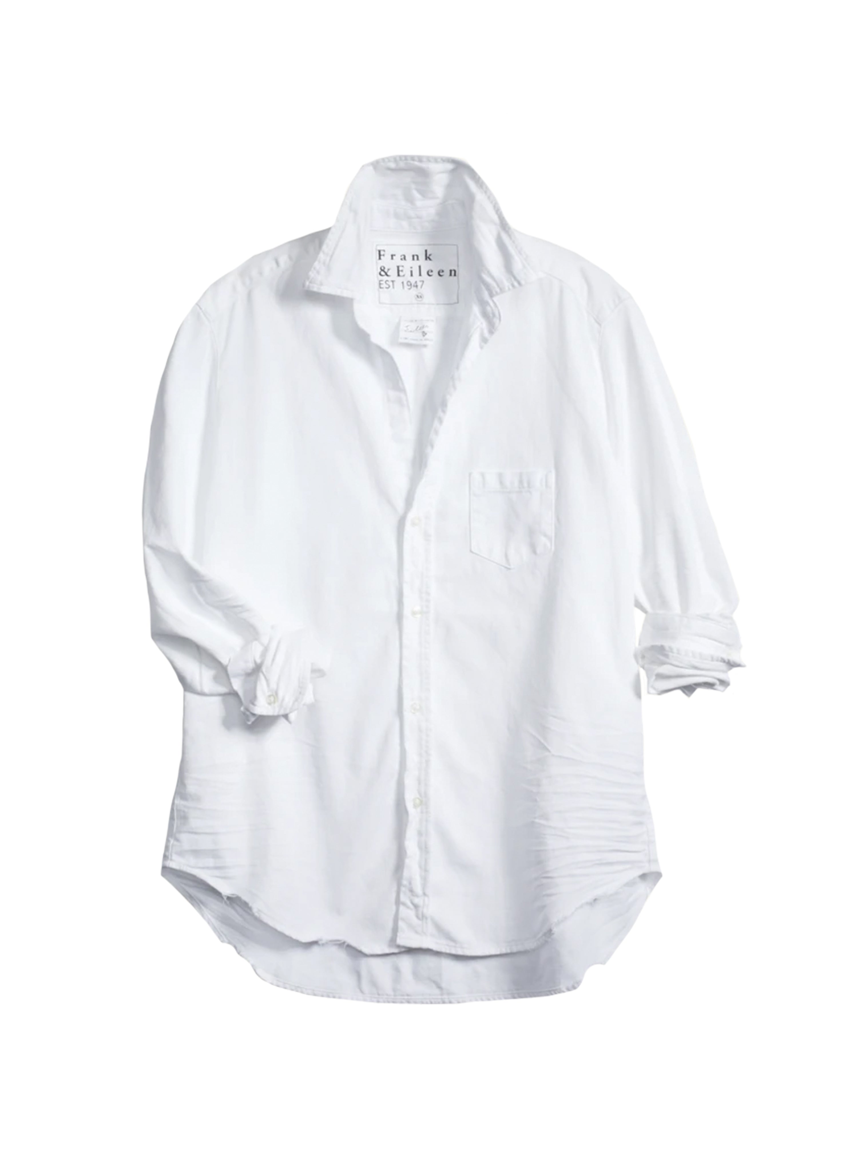 EILEEN SHIRT TATTERED DENIM WHITE