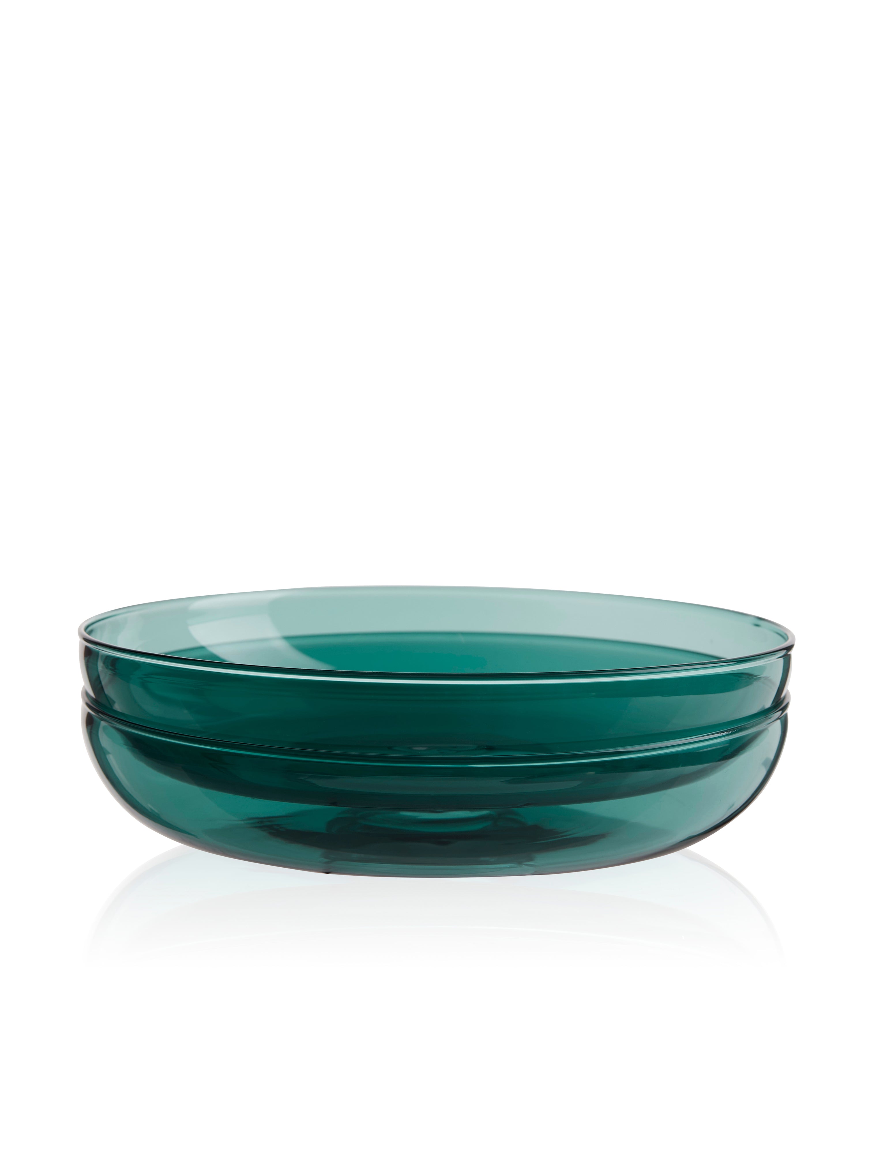 TEAL GLASS PLATES