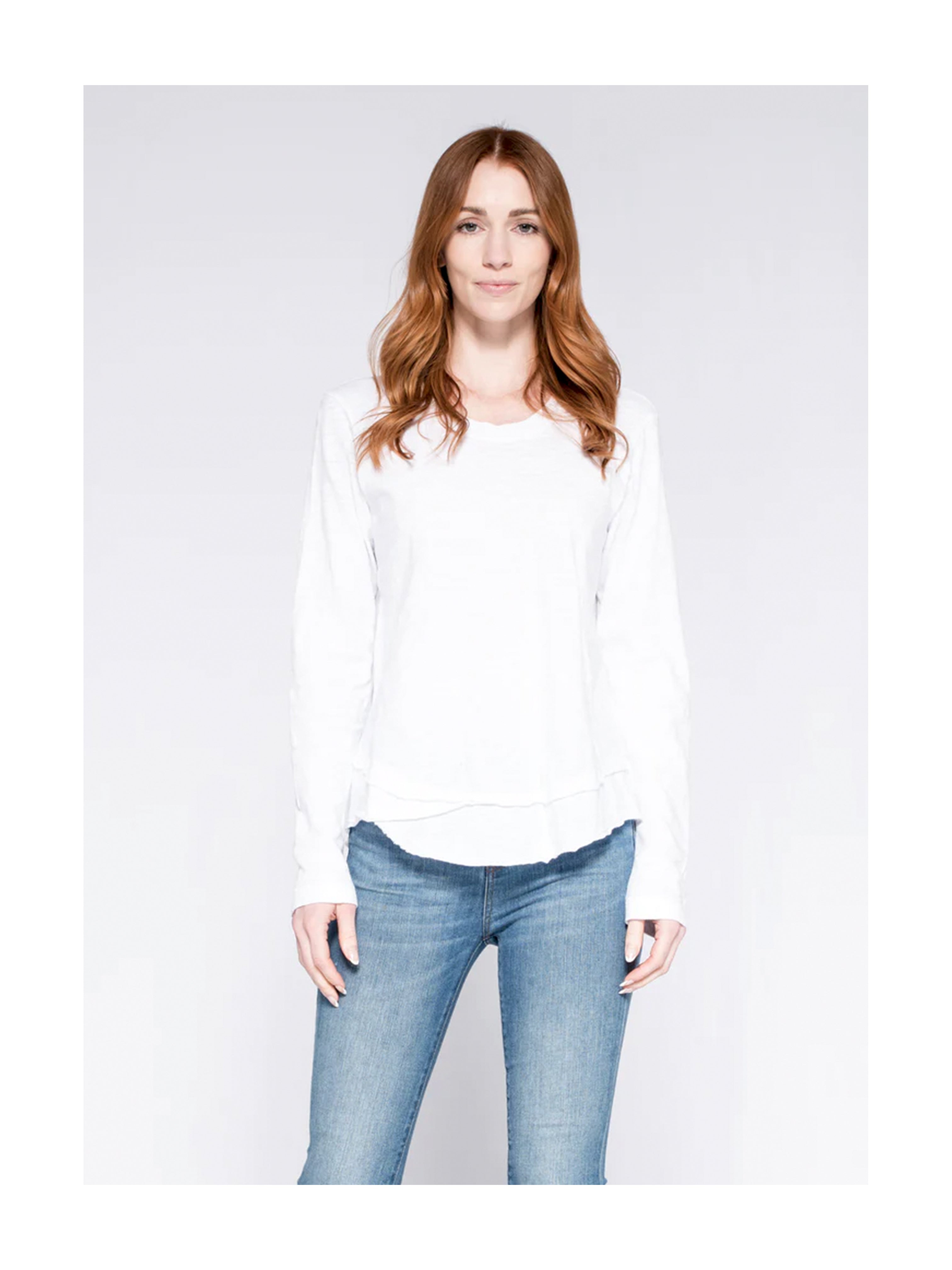 MOCK LAYER L/S T SHIRT WHITE