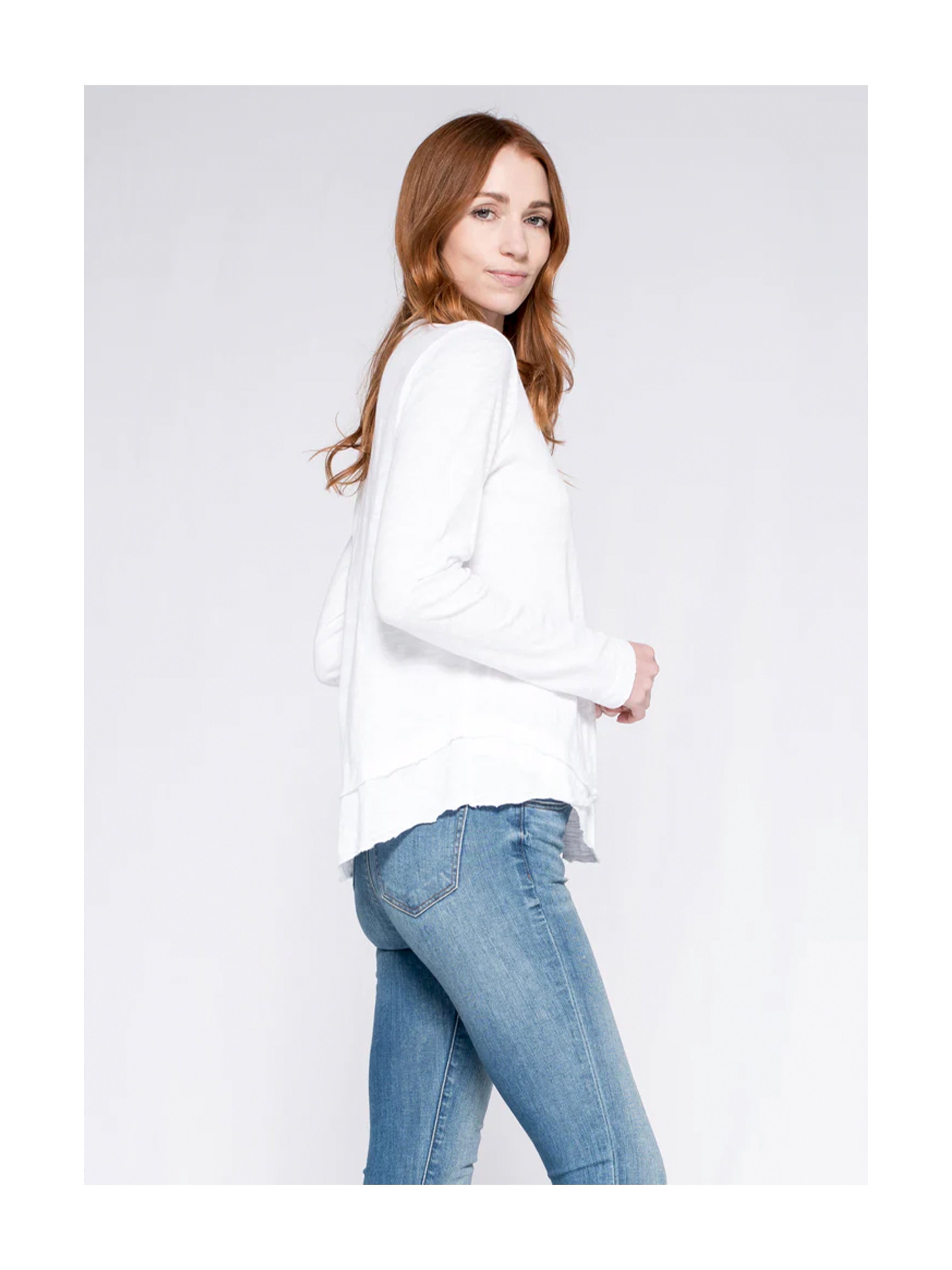 MOCK LAYER L/S T SHIRT WHITE