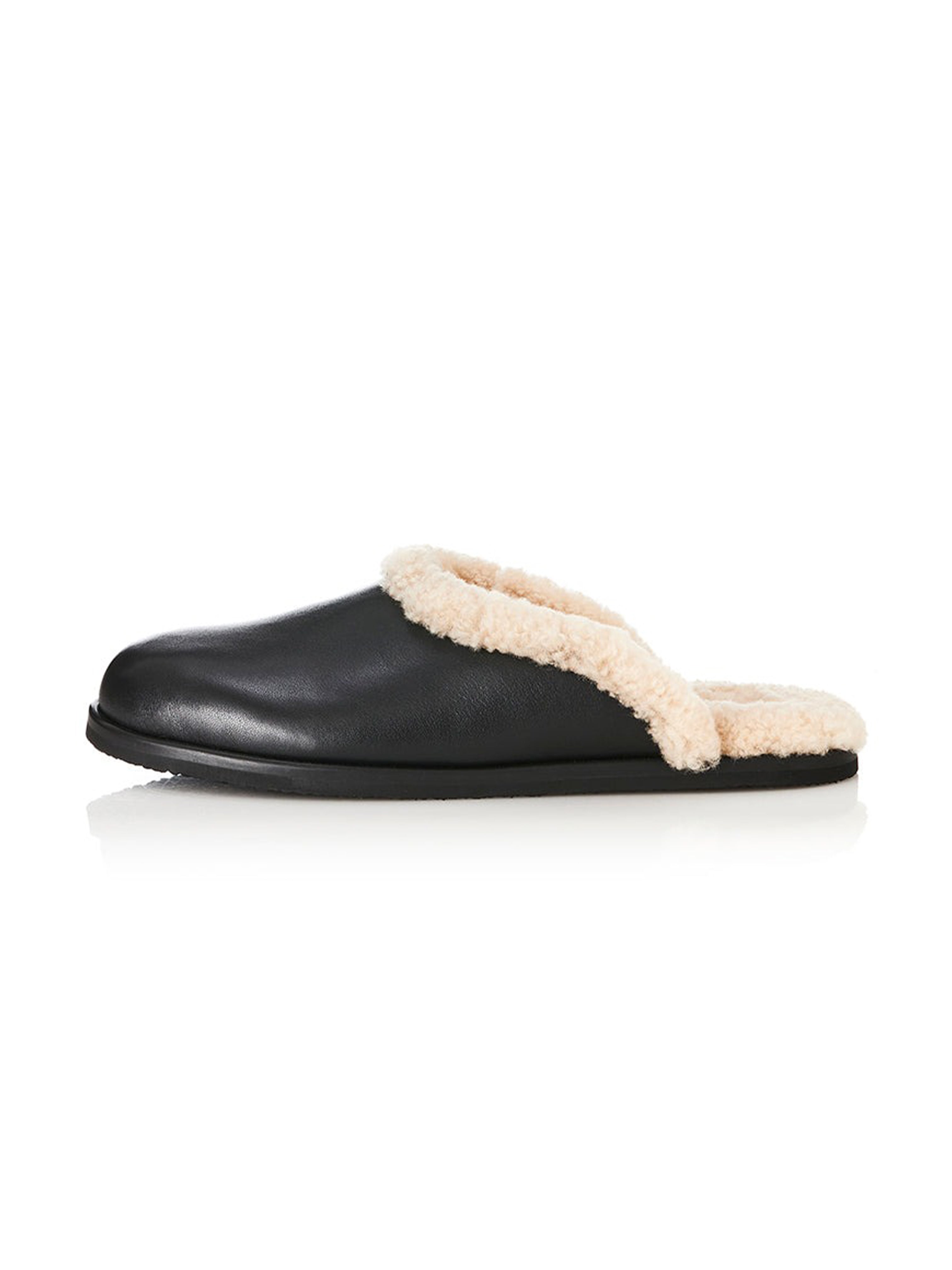 FERRIS SHEARLING SLIDE BLACK