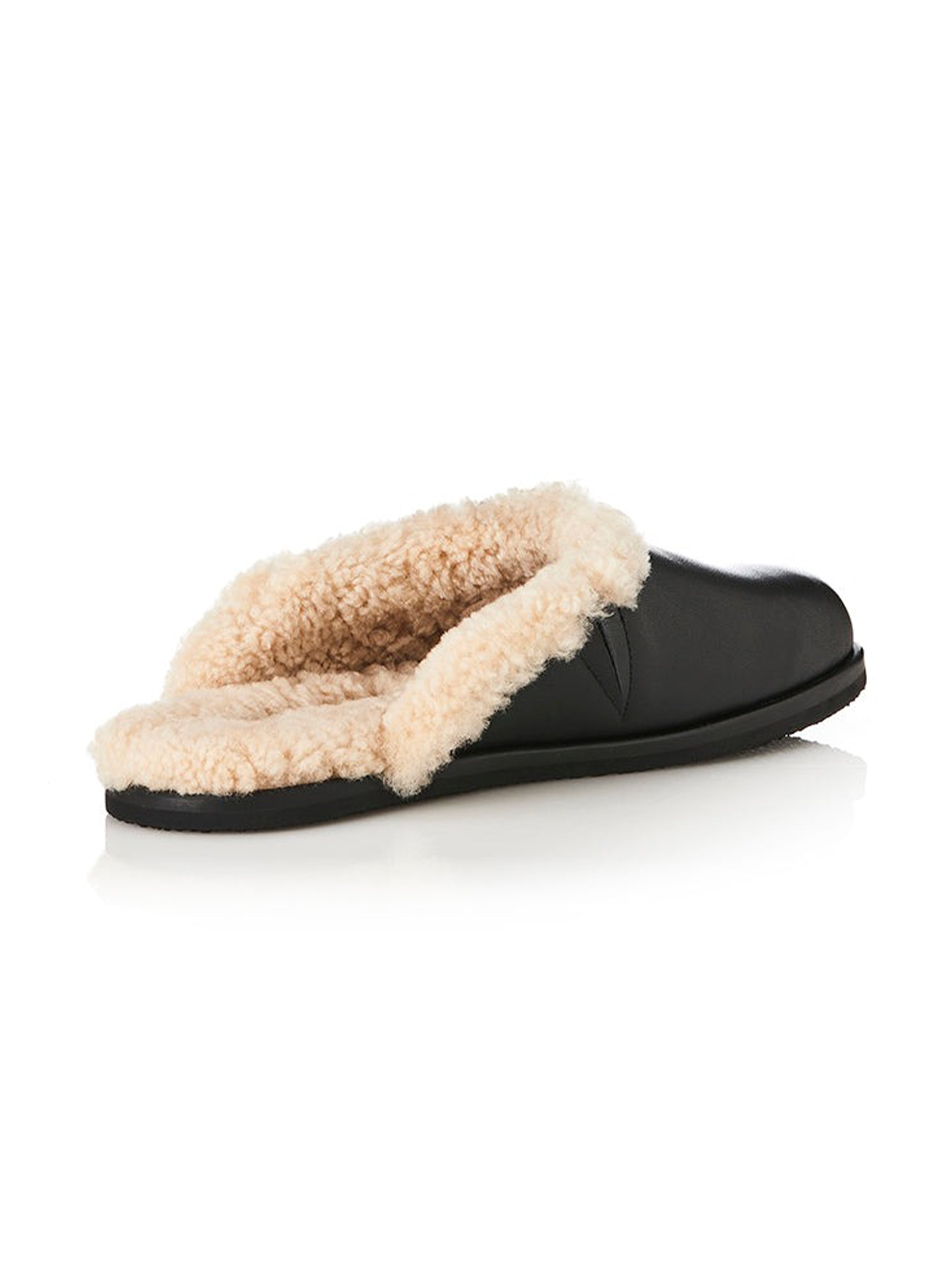 FERRIS SHEARLING SLIDE BLACK