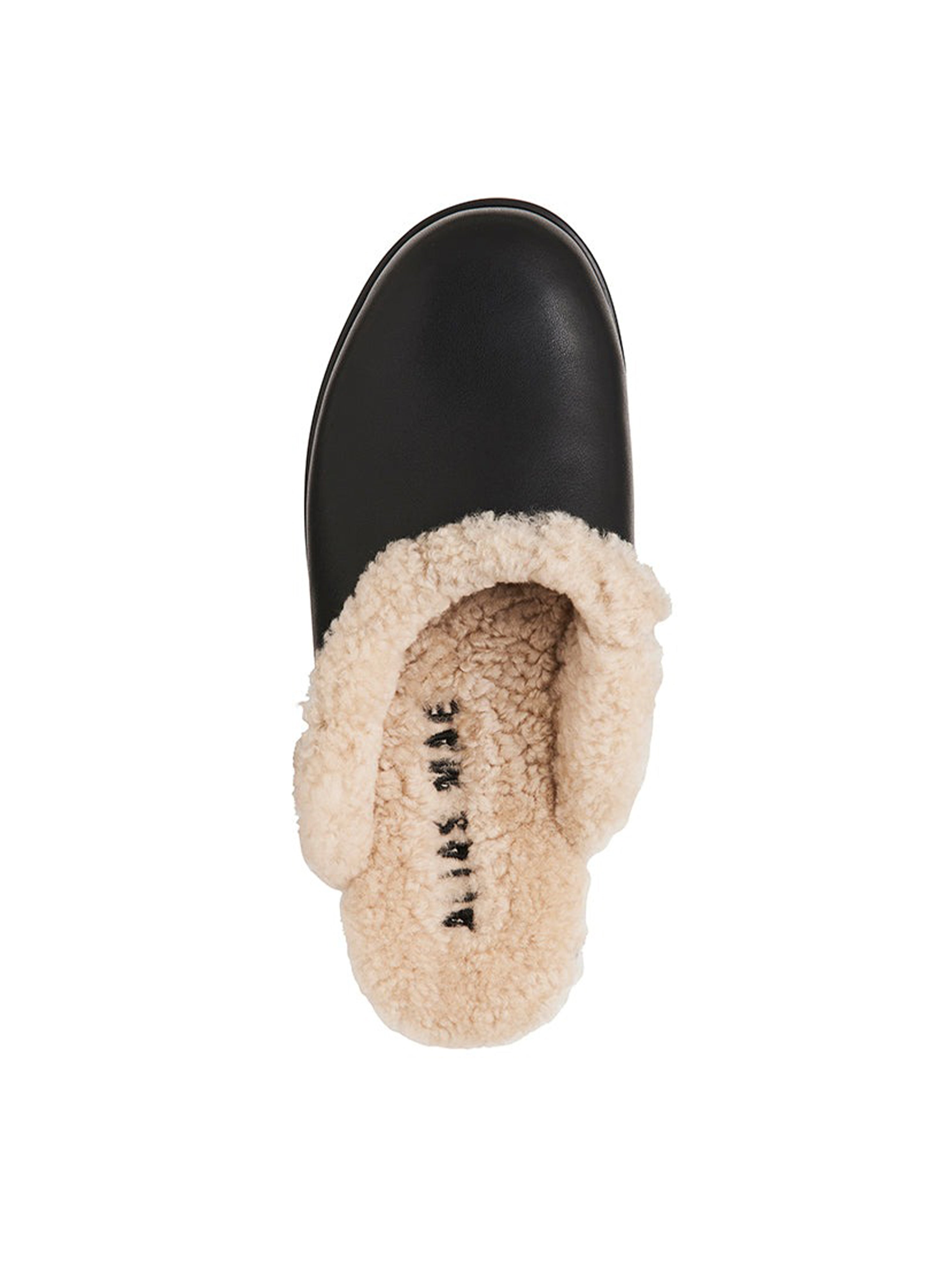 FERRIS SHEARLING SLIDE BLACK