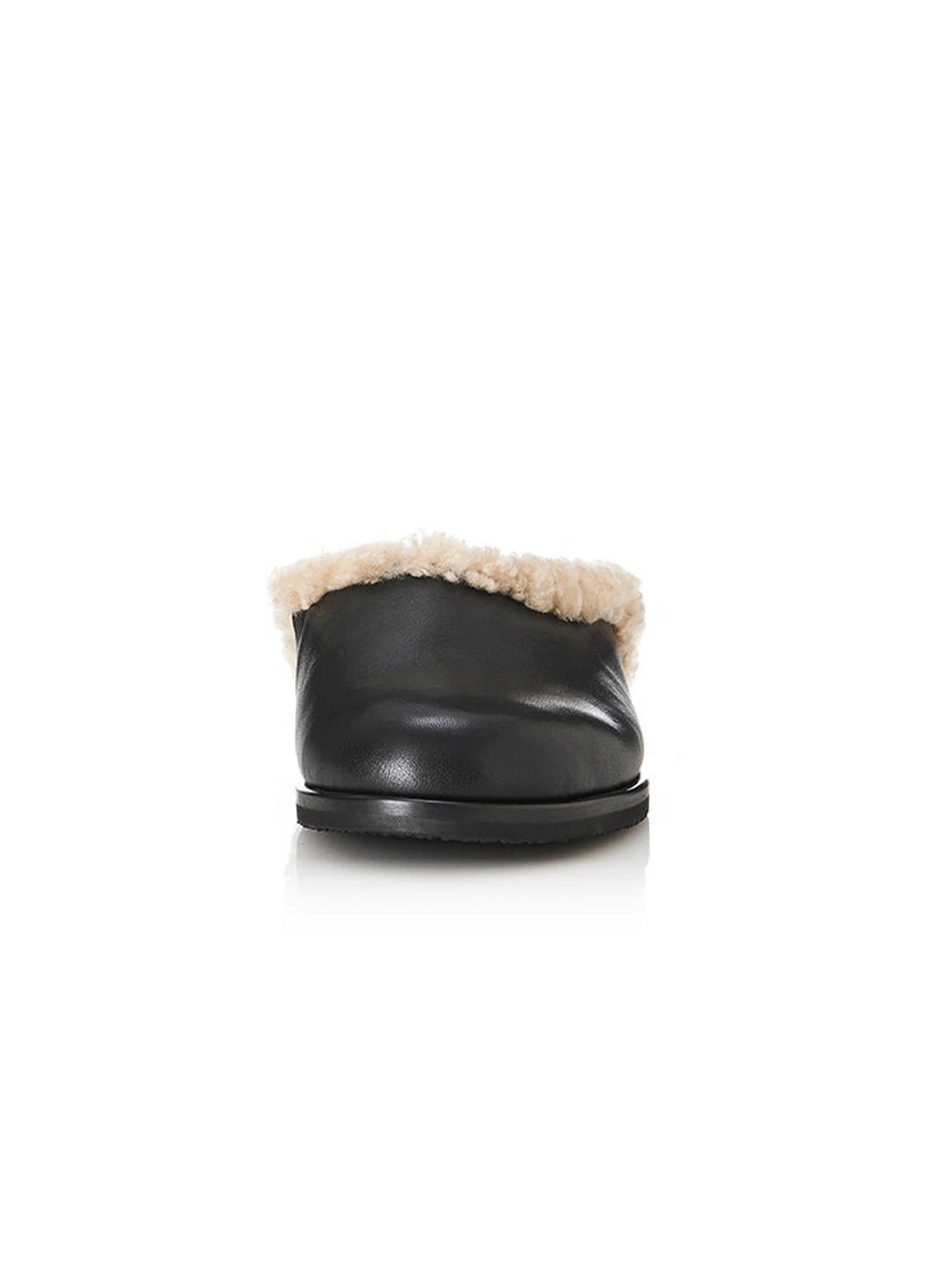 FERRIS SHEARLING SLIDE BLACK