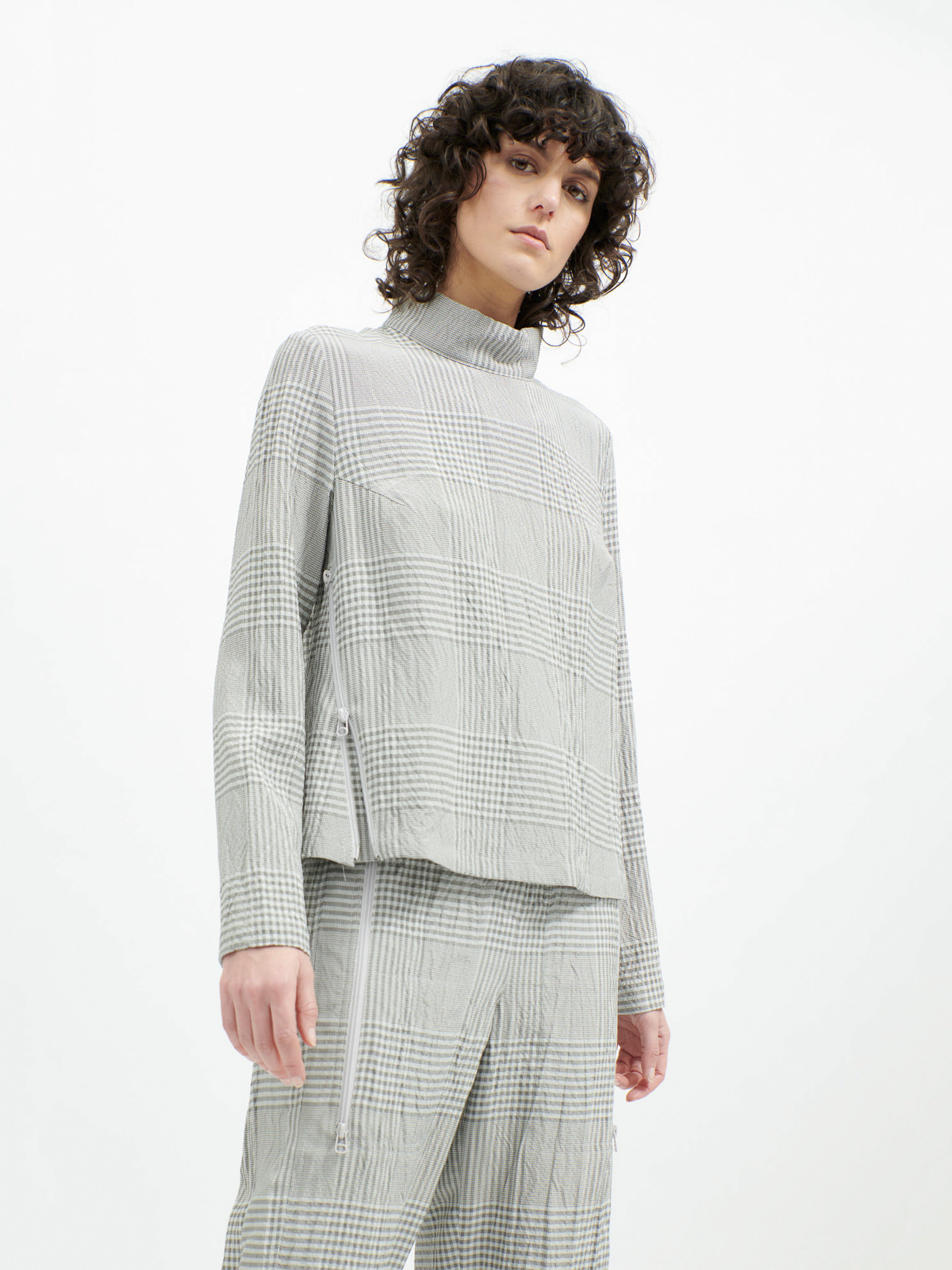 BRODY TOP GREY CHECK
