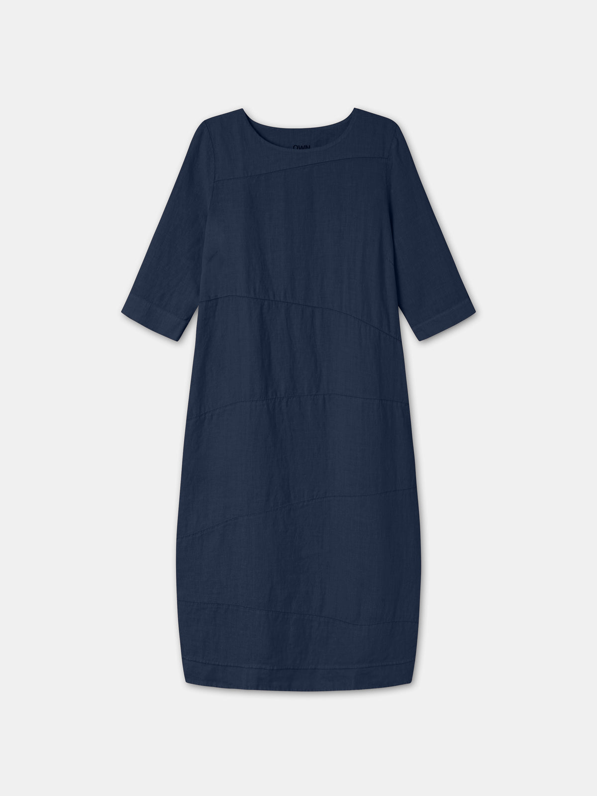 LINEN DRESS LONG MIDNIGHT BLUE