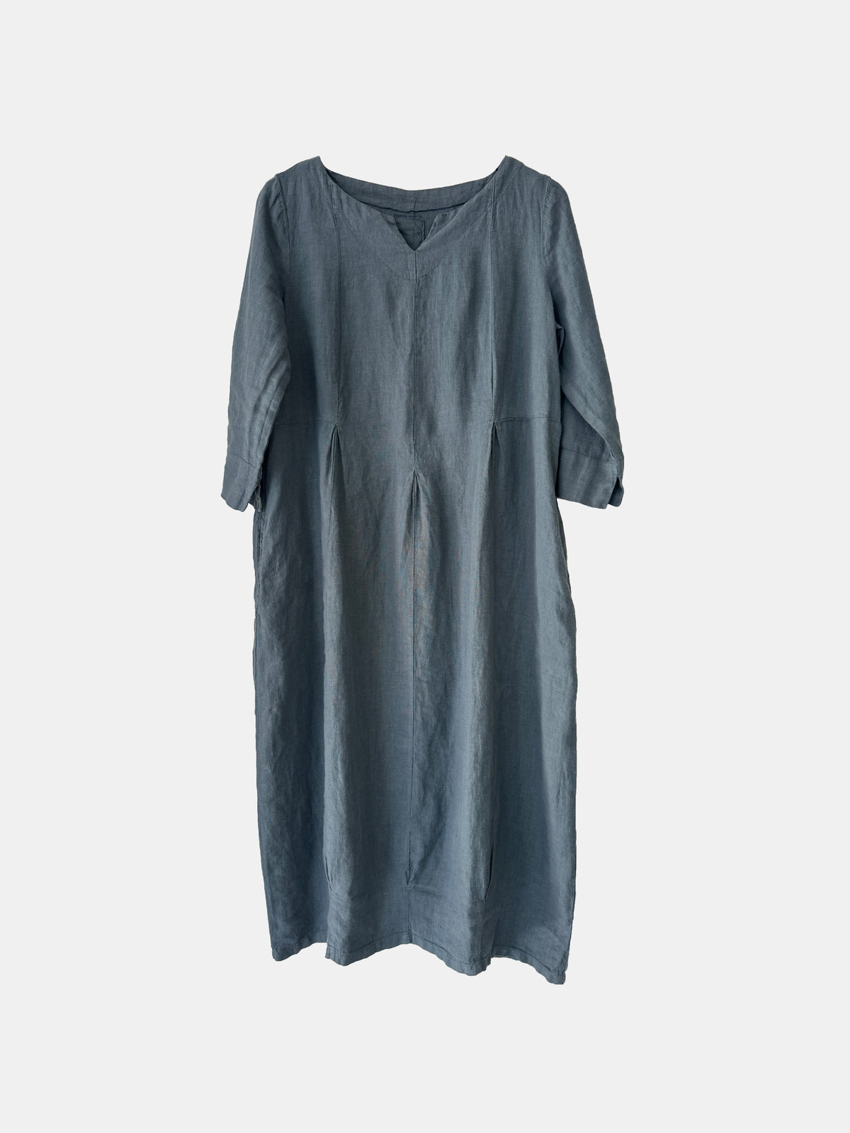 LINEN DRESS STORMY SEA