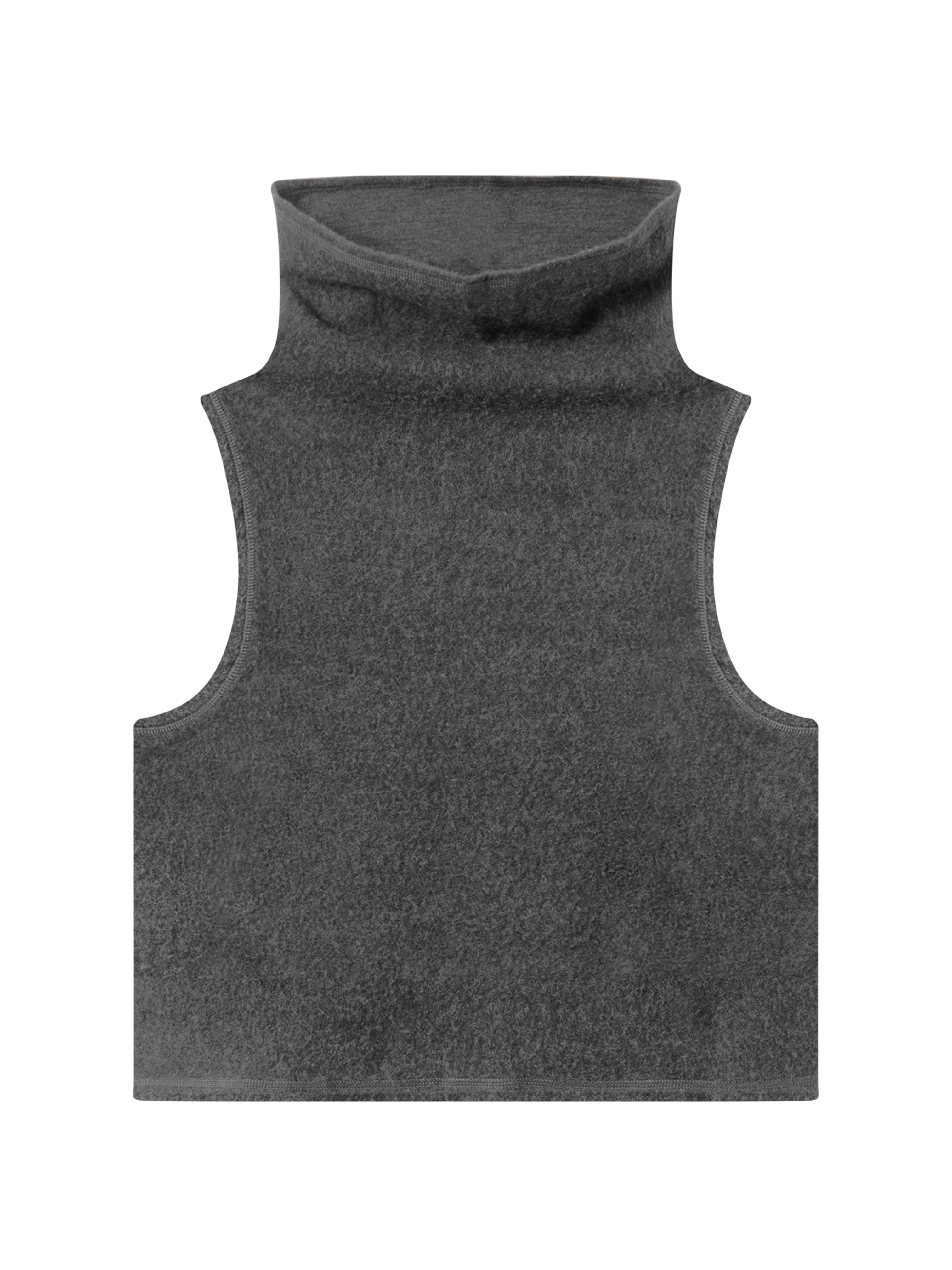 REVERSIBLE VEST ANTHRASITE MELANGE