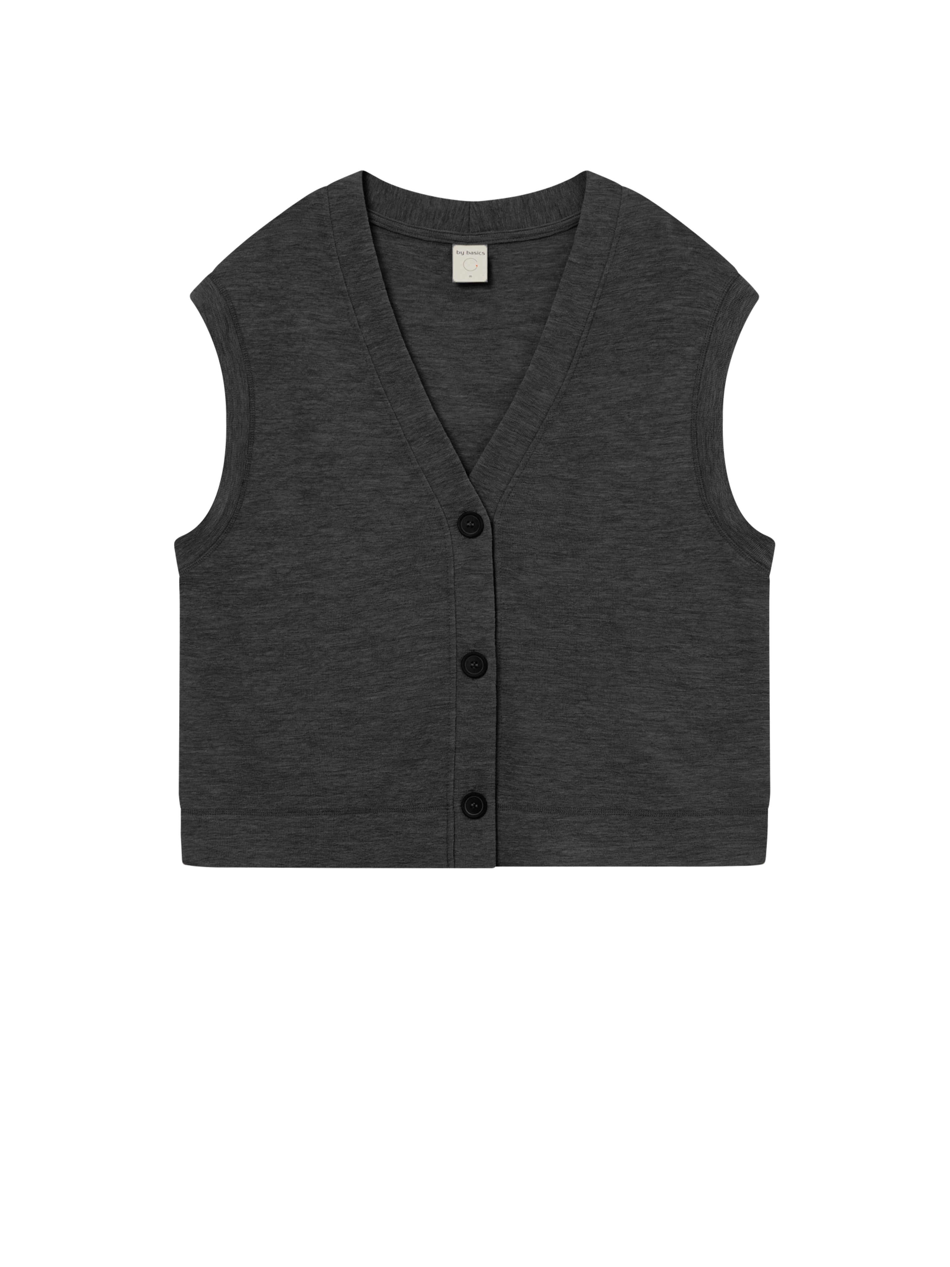 V NECK VEST ANTHRACITE MELANGE