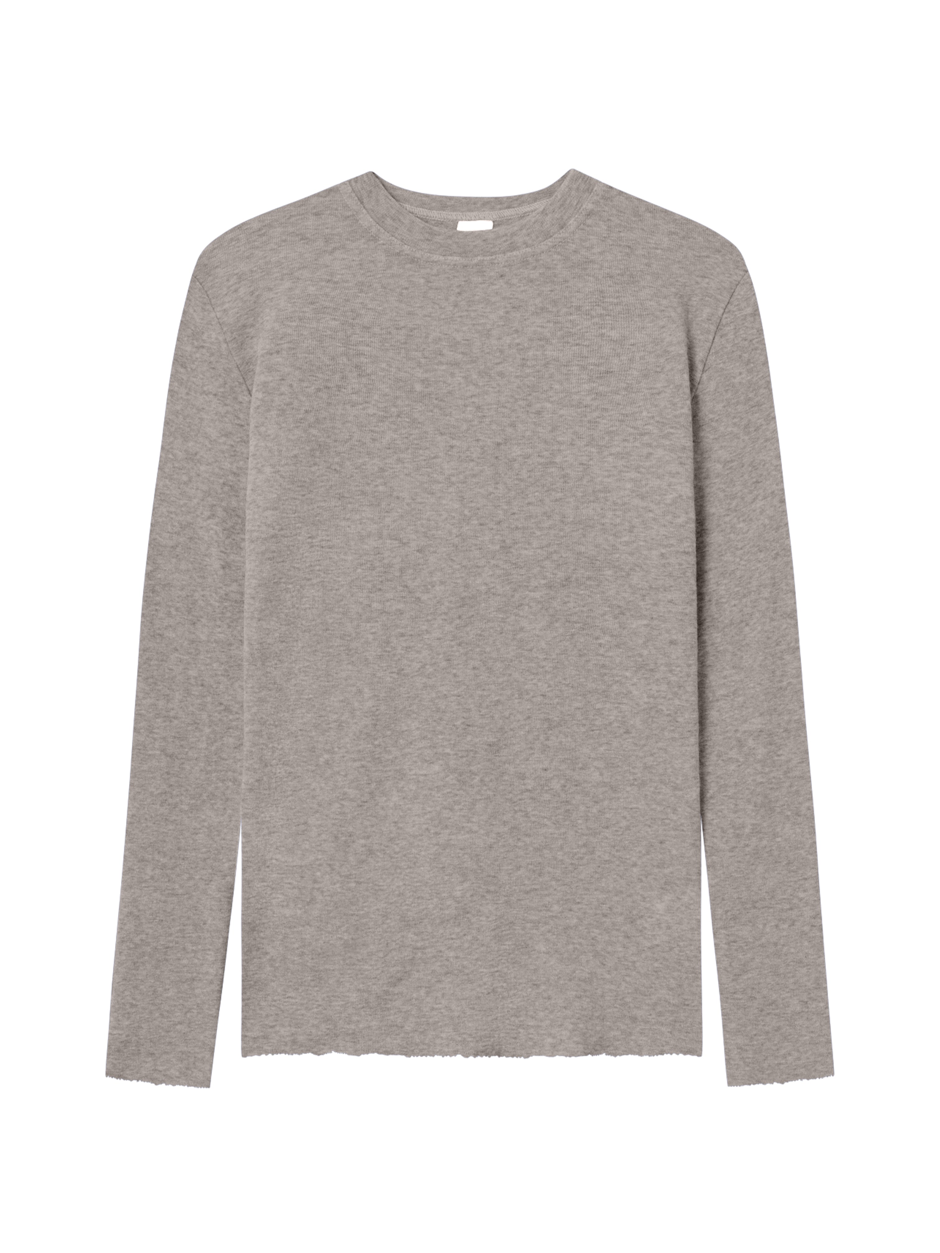 WOOL CREW L/S ELEPHANT MELANGE