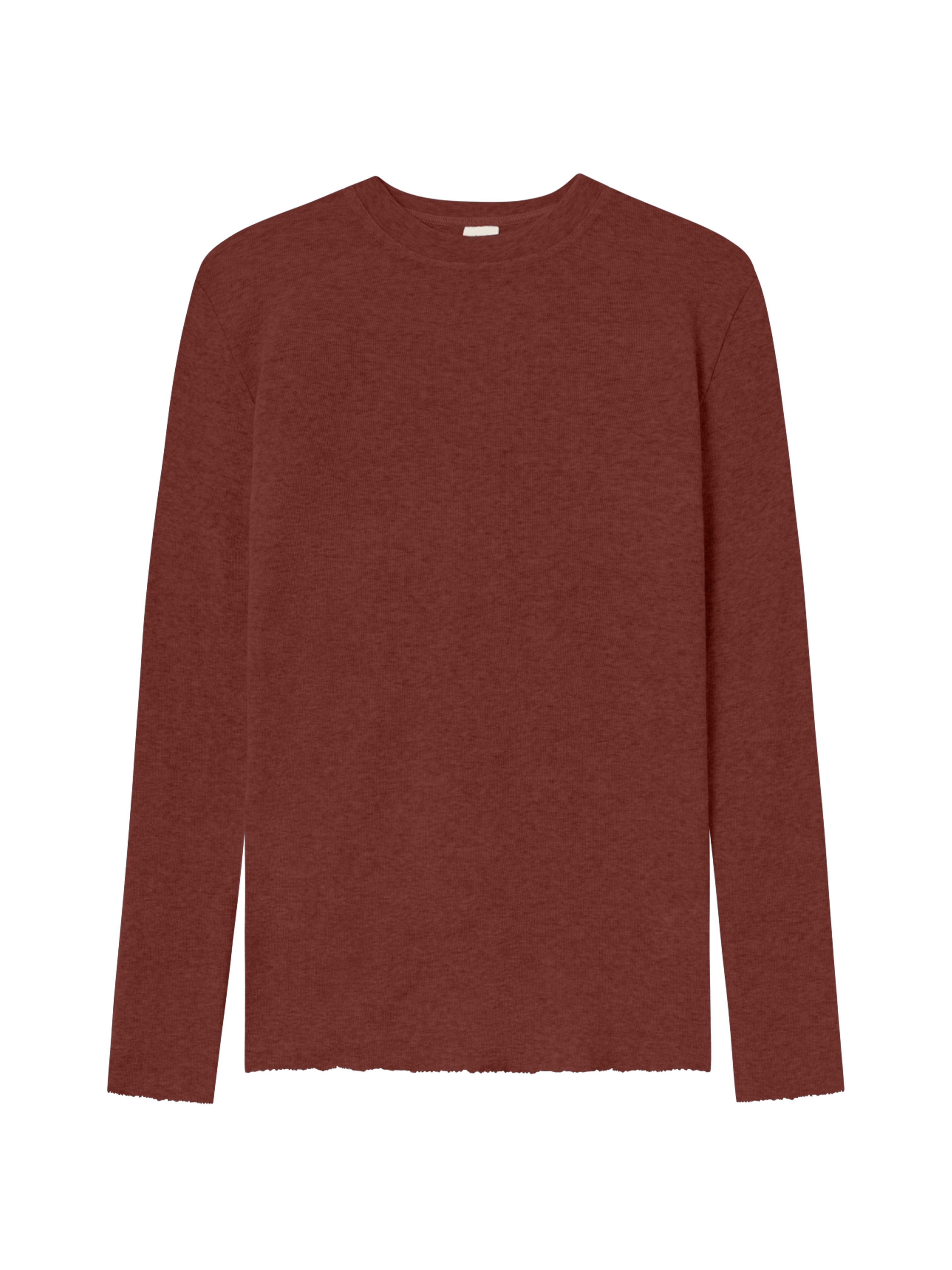 WOOL CREW L/S ROSEWOOD MELANGE