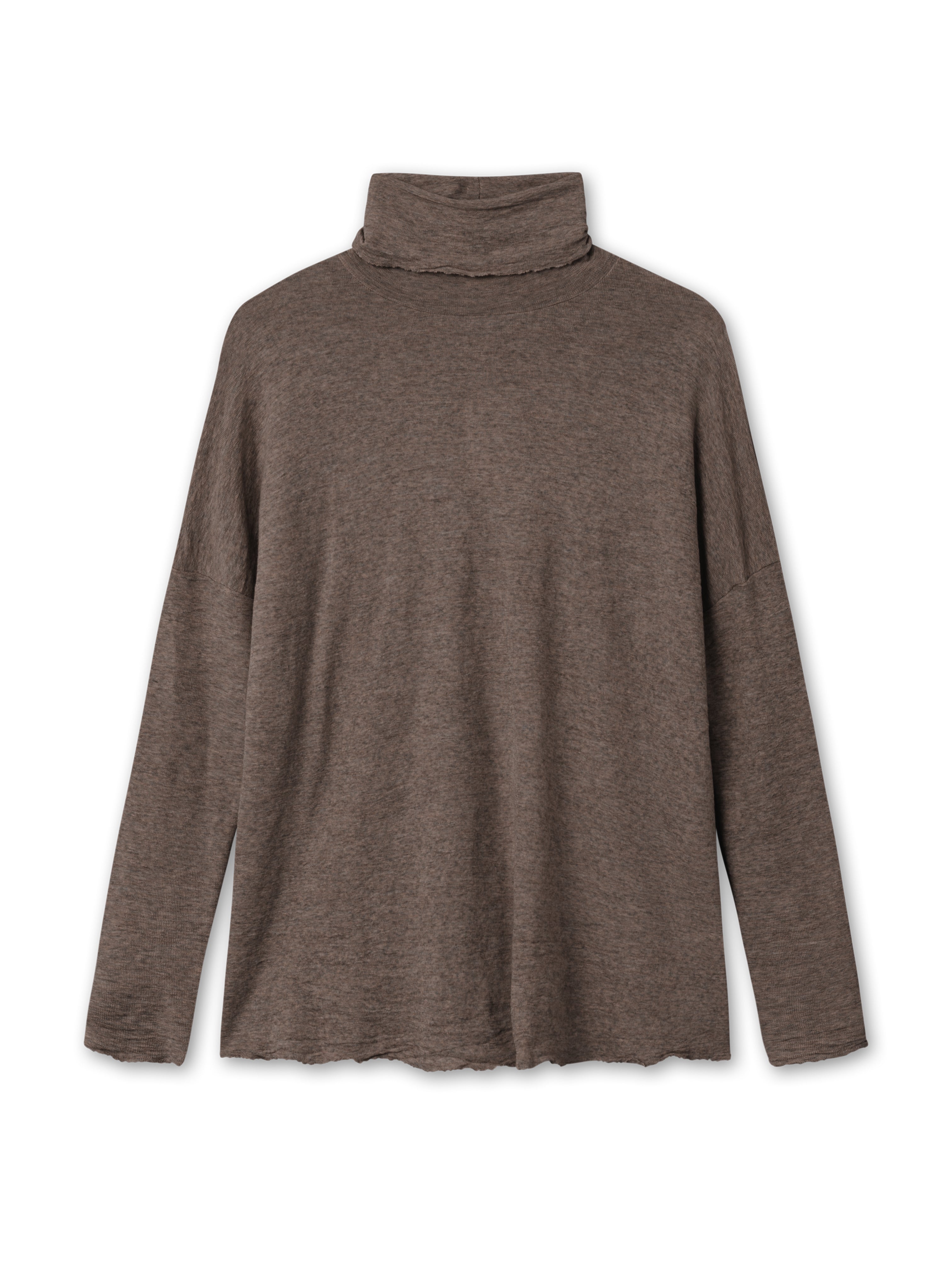 ROLL NECK JUMPER EARTH MELANGE