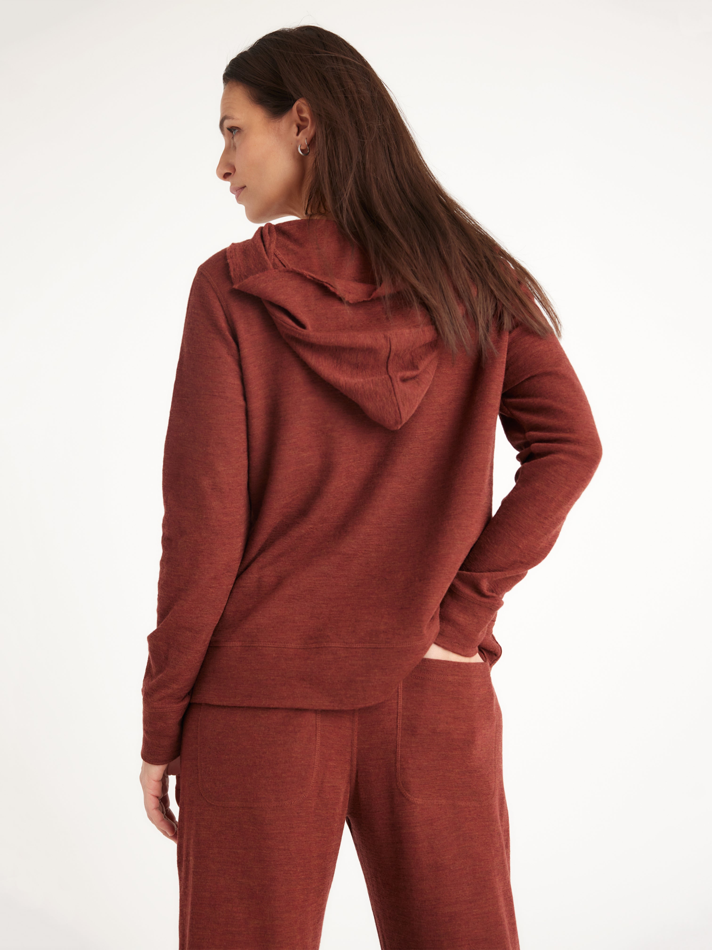 KNIT HOODIE ROSEWOOD