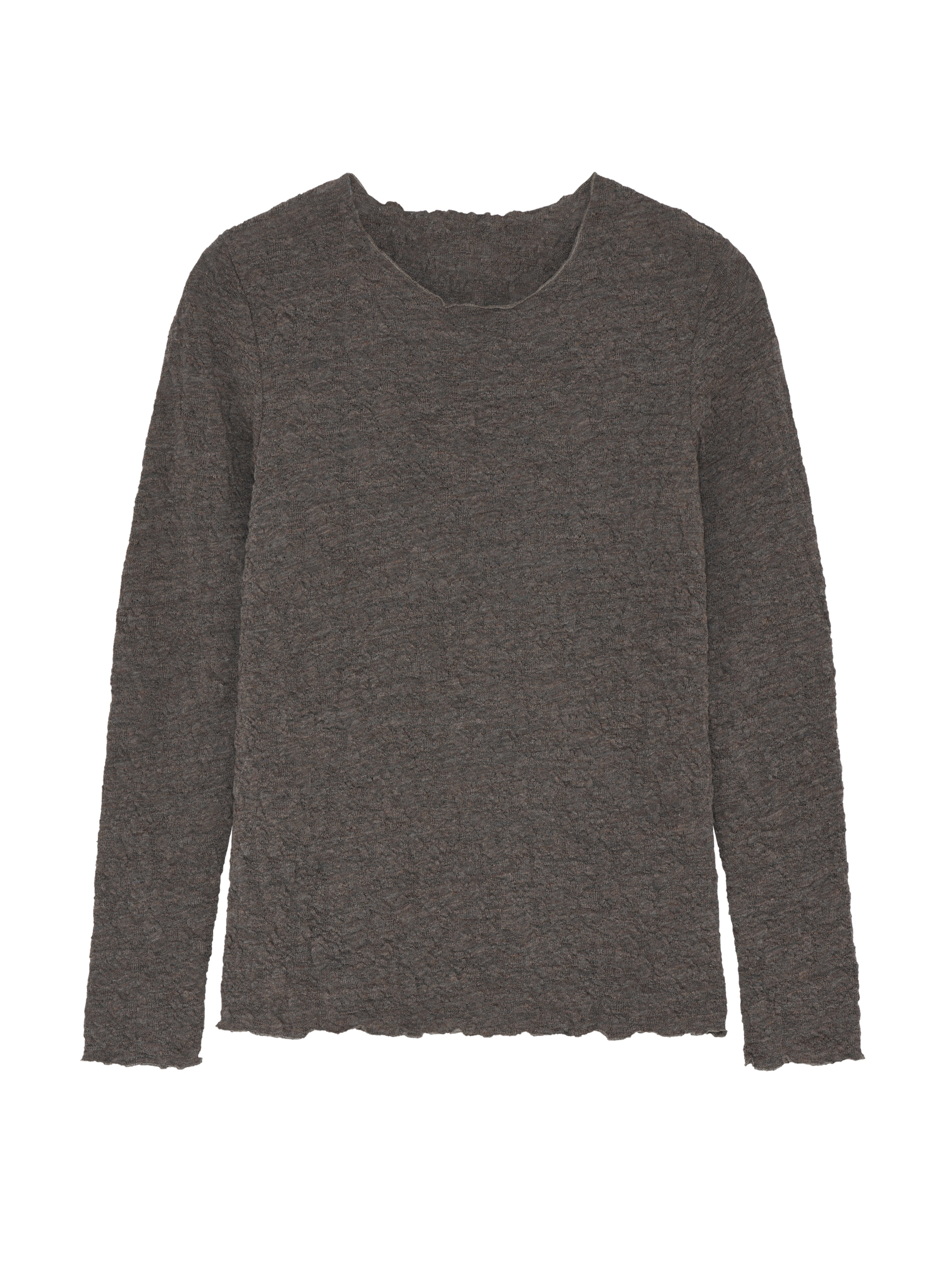 BUBBLE WOOL CREW L/S EARTH MELANGE