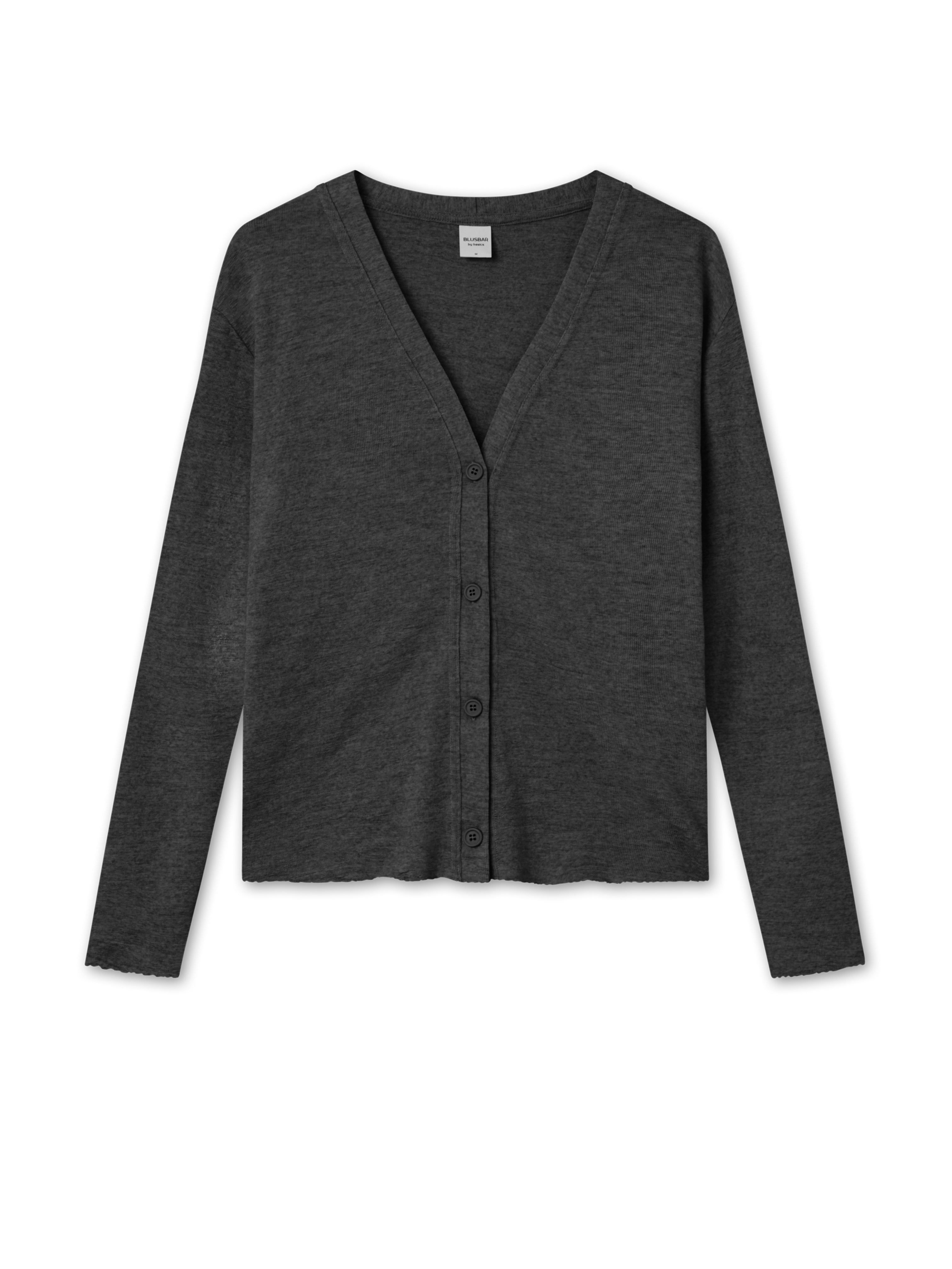 KNIT CARDIGAN ANTHRACITE MELANGE