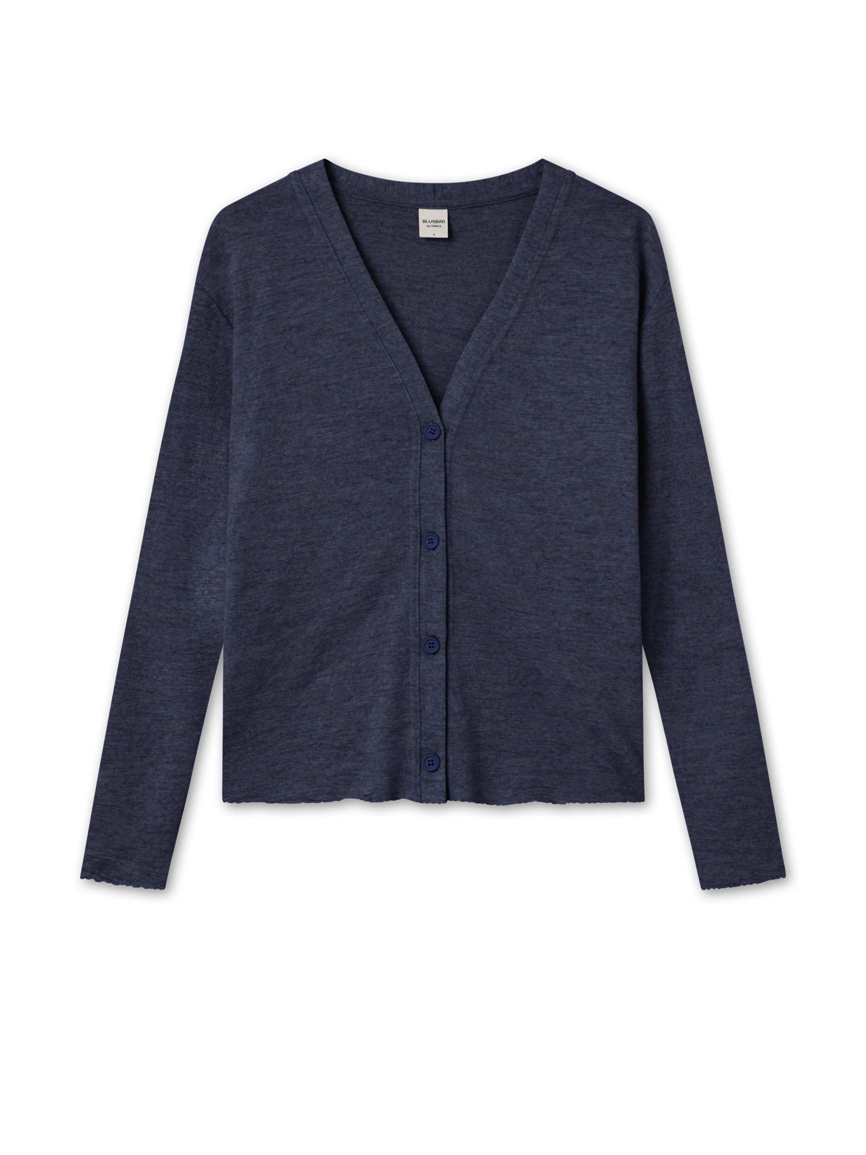 KNIT CARDIGAN MID BLUE MELANGE