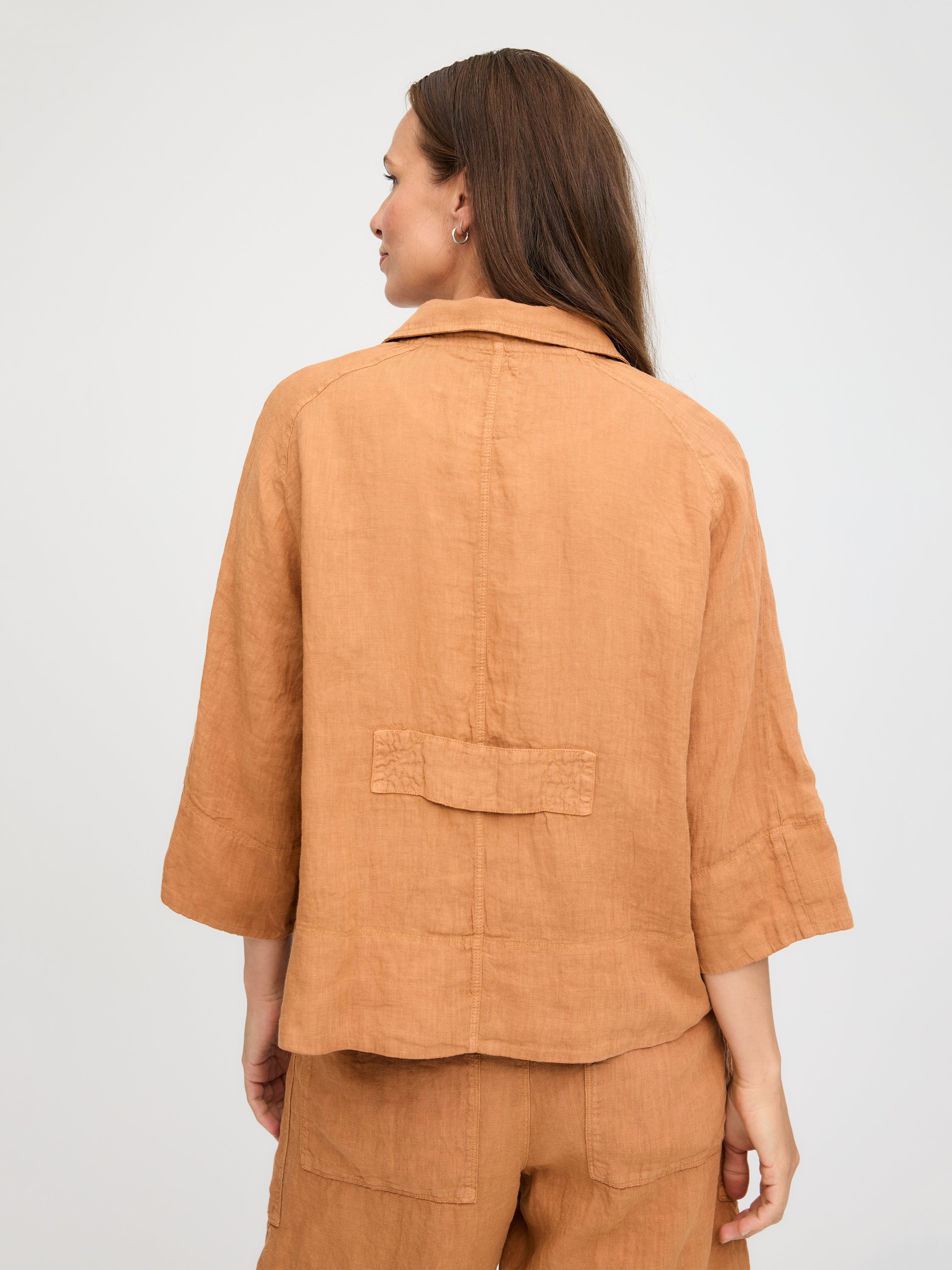 LINEN SHIRT PECAN