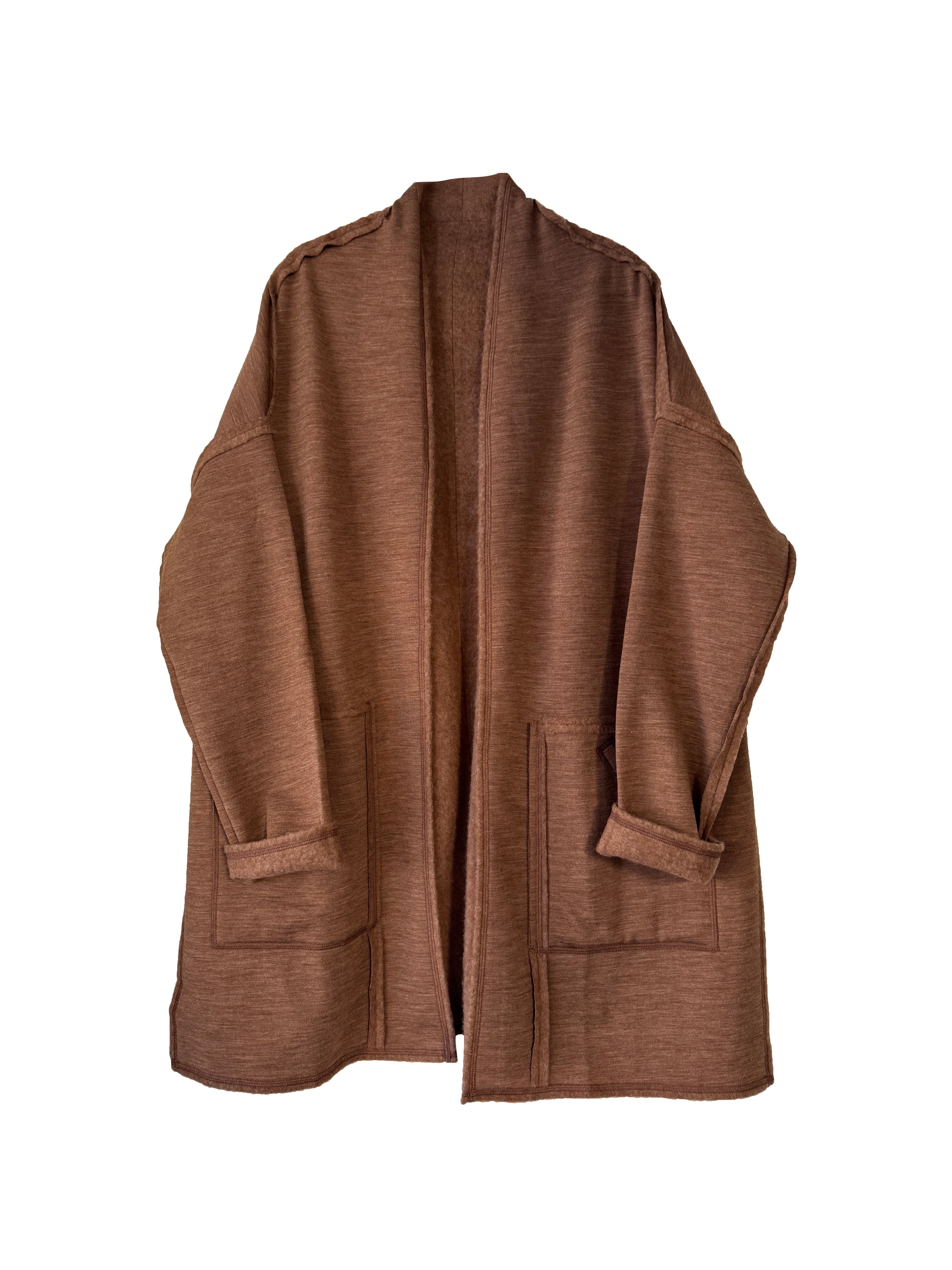 REVERSIBLE CARDIGAN CAMEL MELANGE