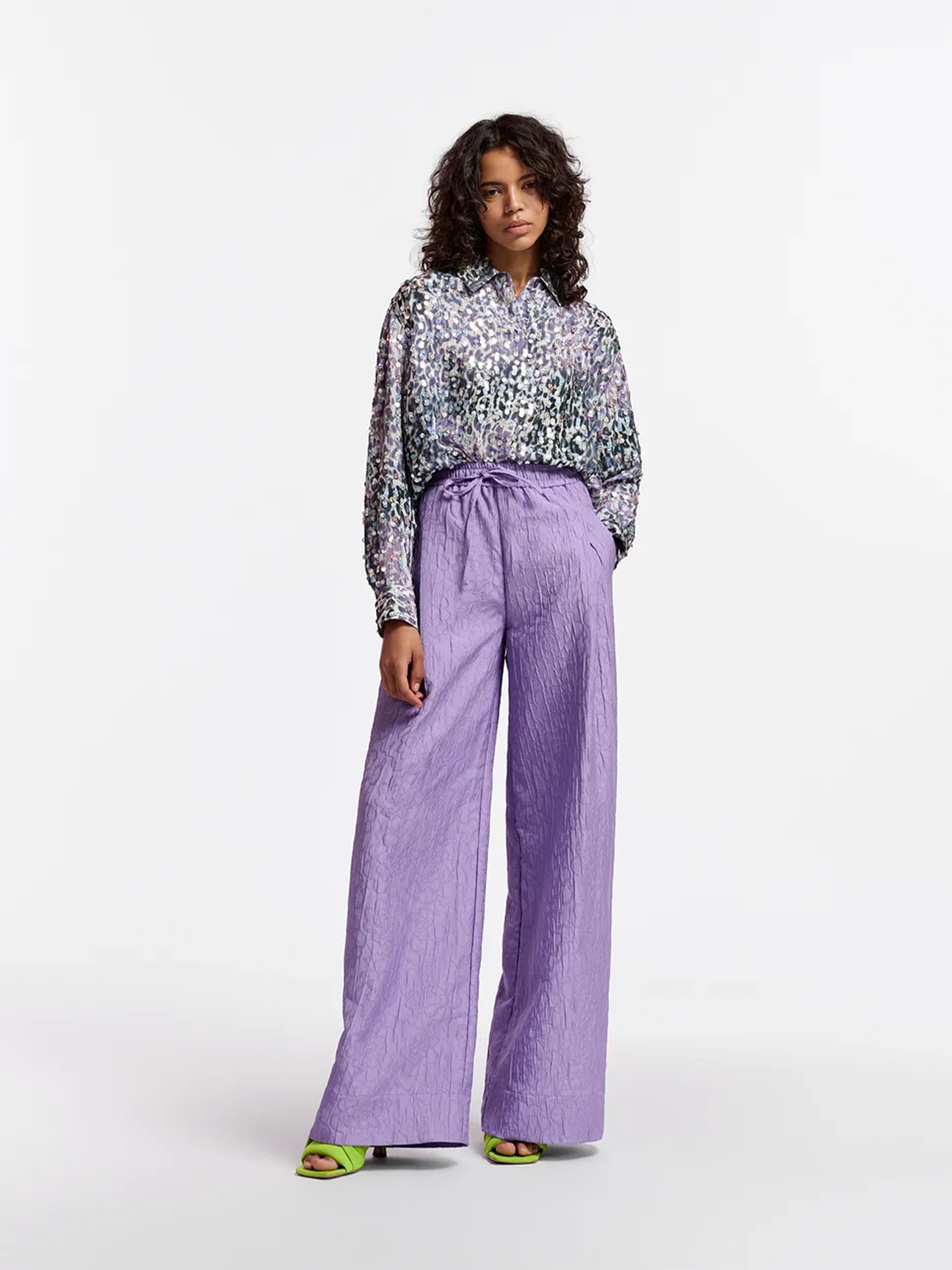 GONE PANT LILAC FLORAL JACQUARD