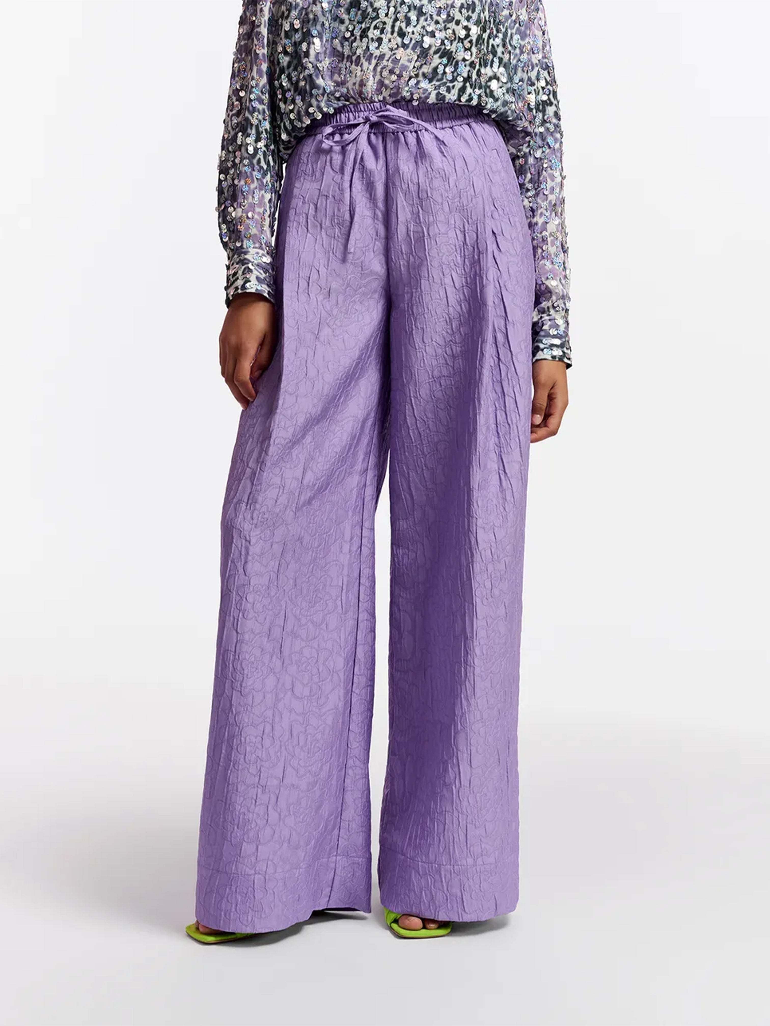 GONE PANT LILAC FLORAL JACQUARD