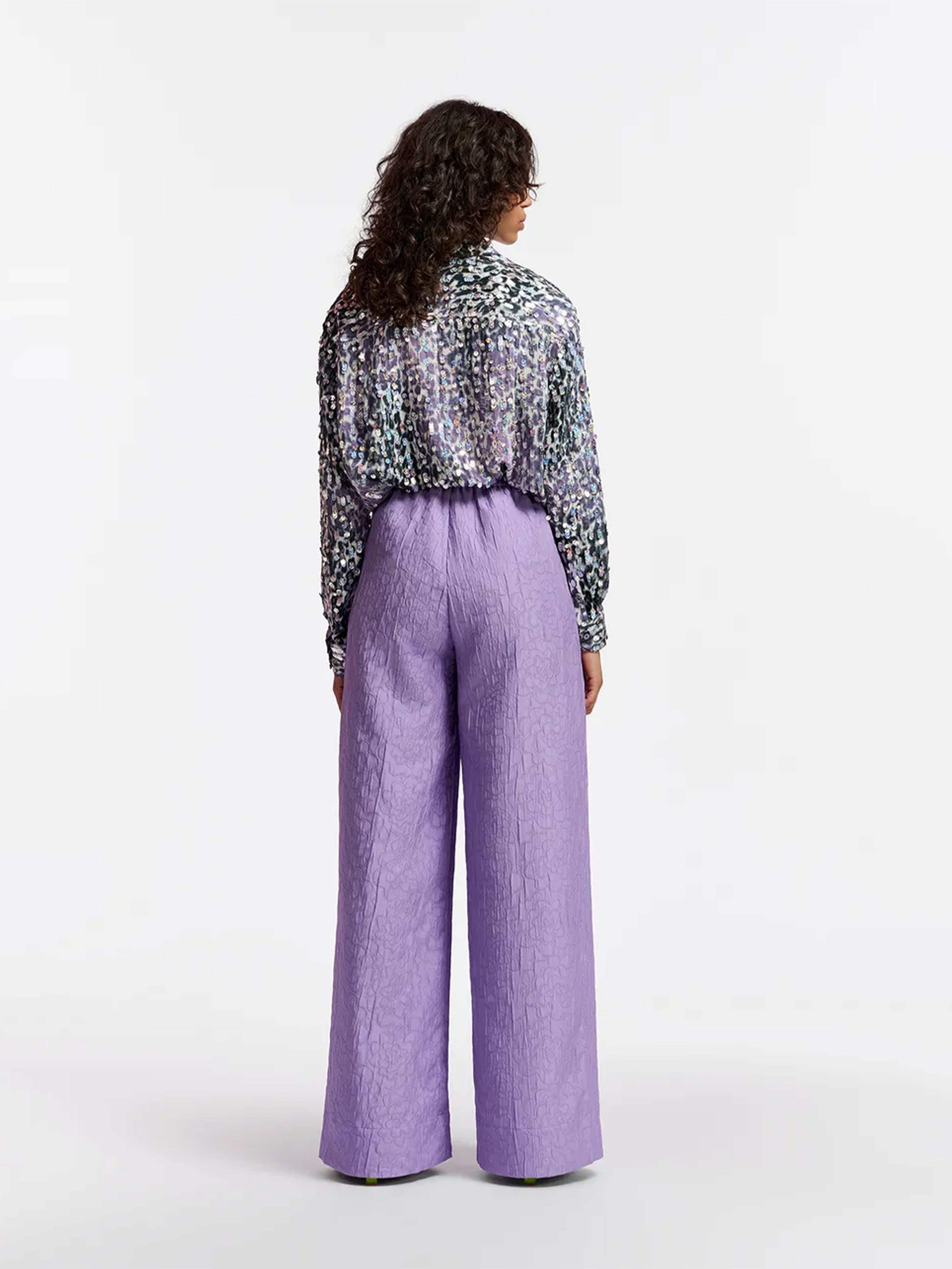 GONE PANT LILAC FLORAL JACQUARD